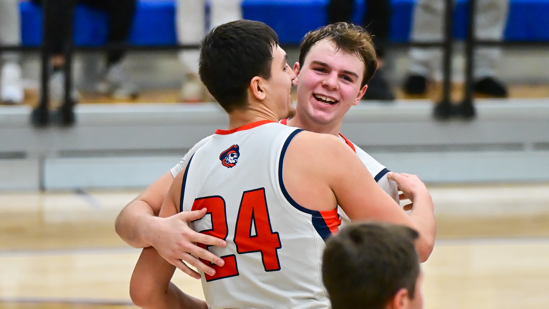 Cayden Redfield embraces Parker Brodina