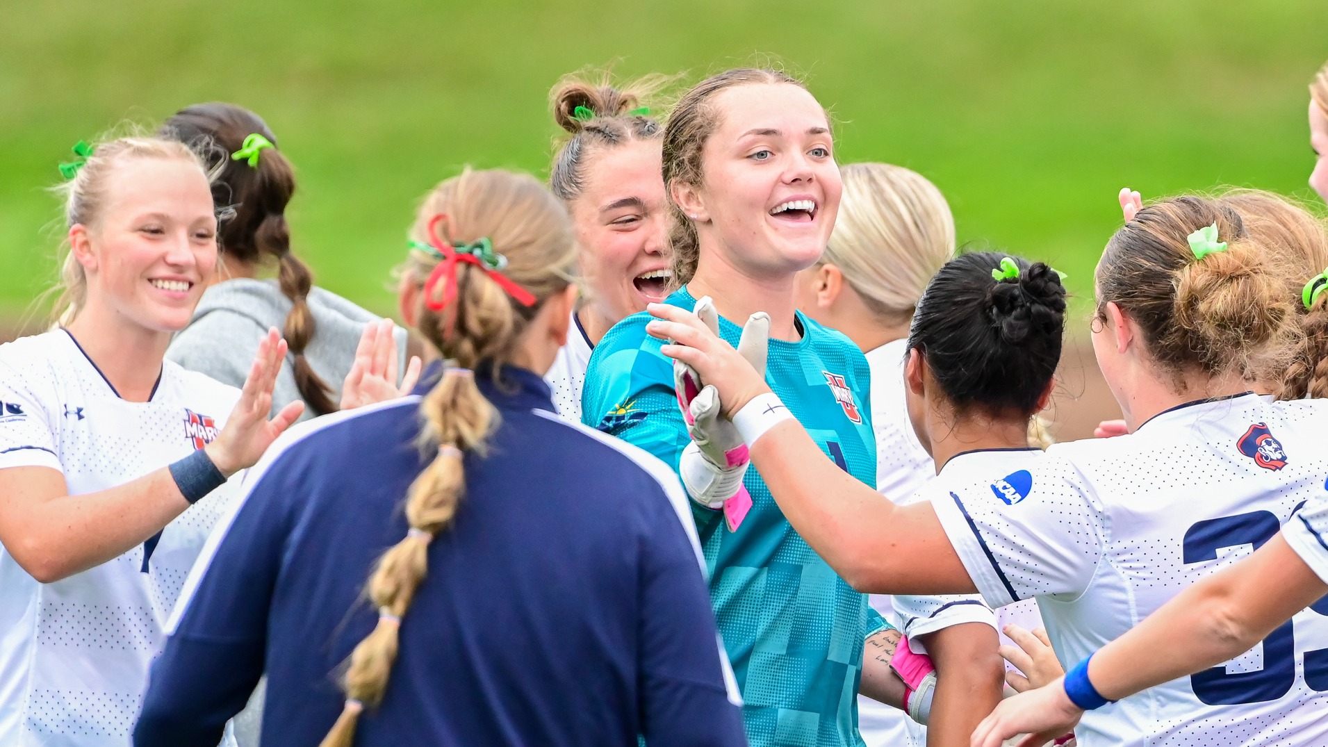 Marauders celebrate win over UMD