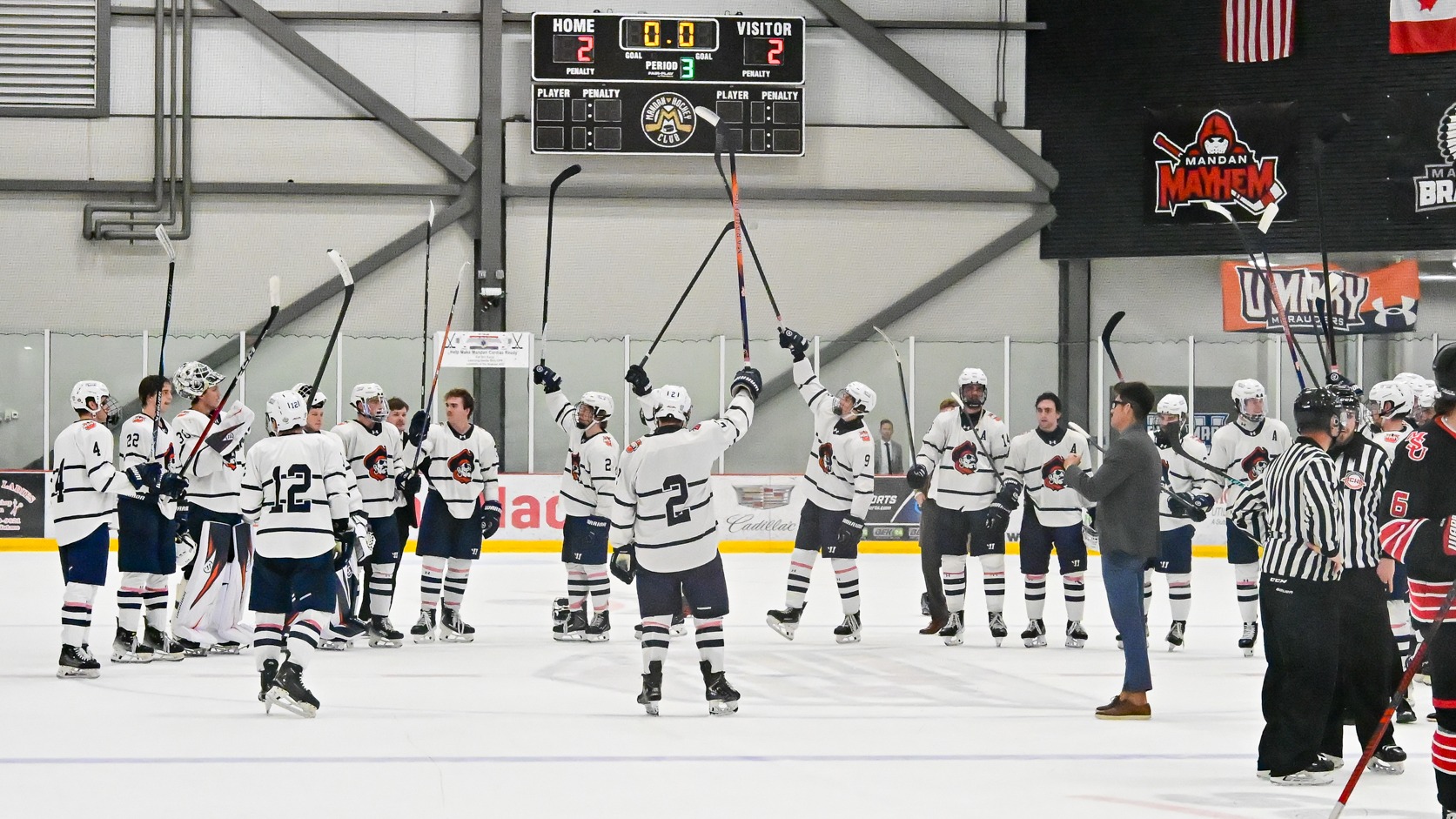 Marauders salute crowd after win