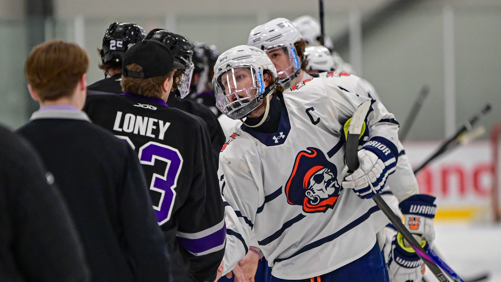 Derek Dropik in handshake line