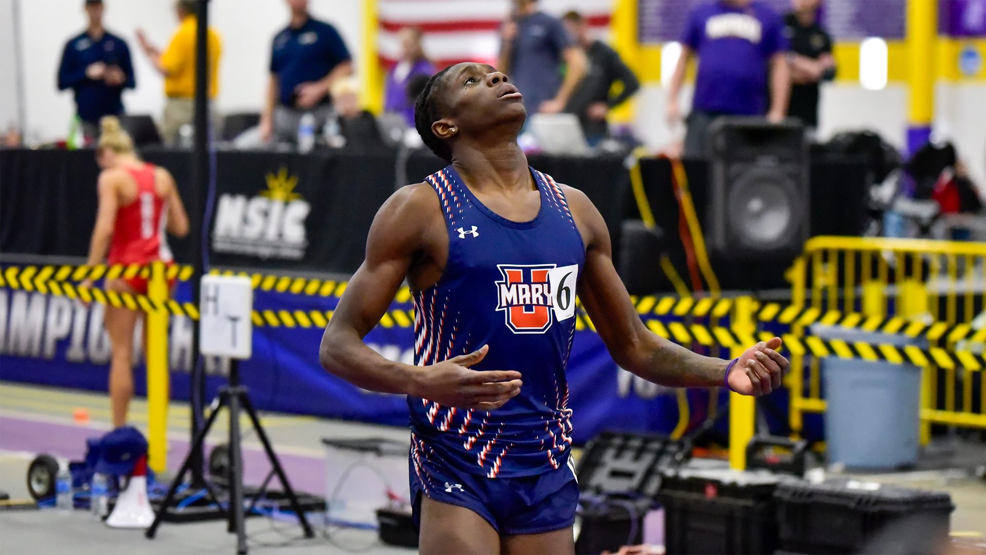 Nathan Andrews celebrates NSIC Championship victory