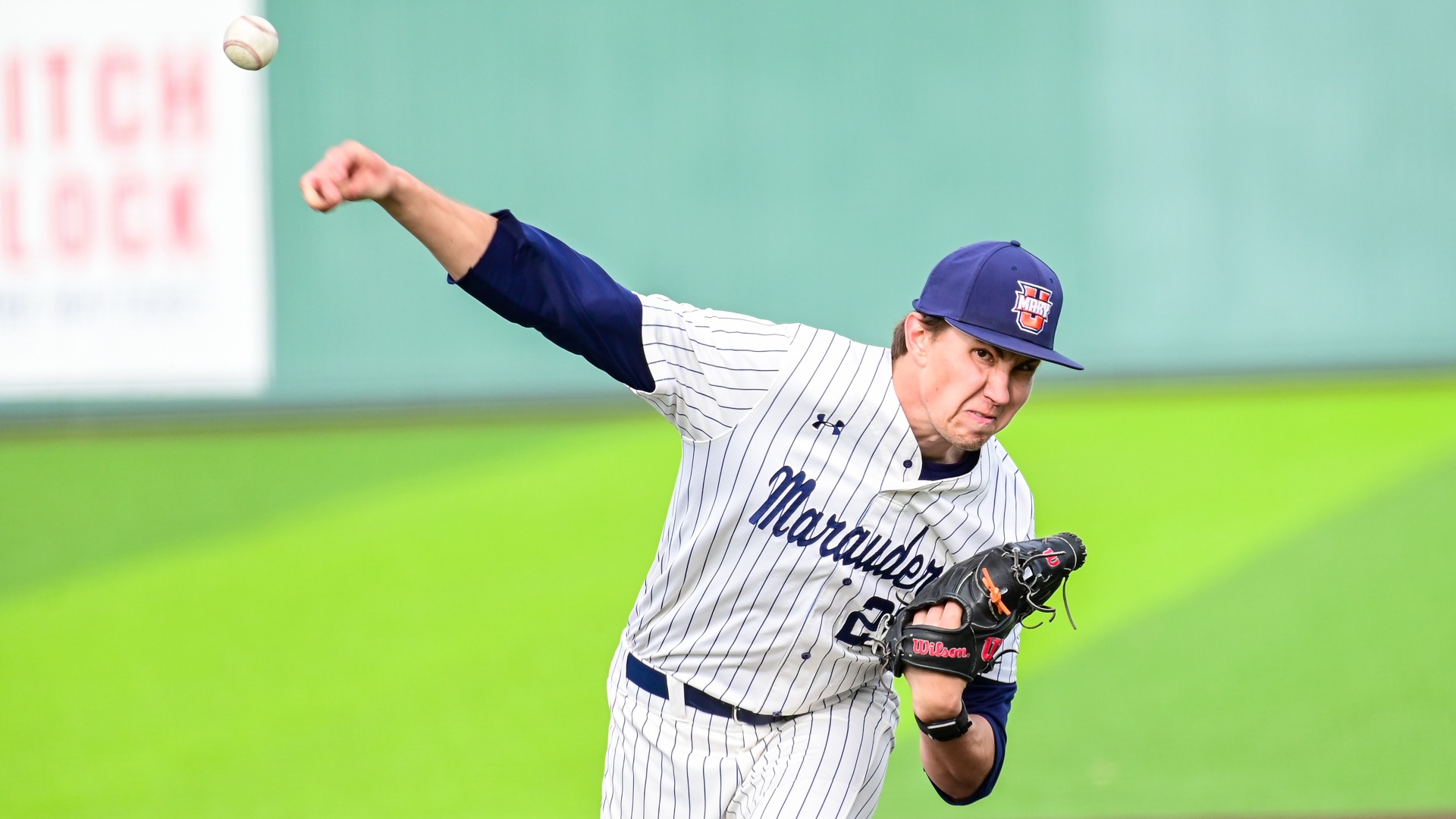 Aiden Johnson fires the ball