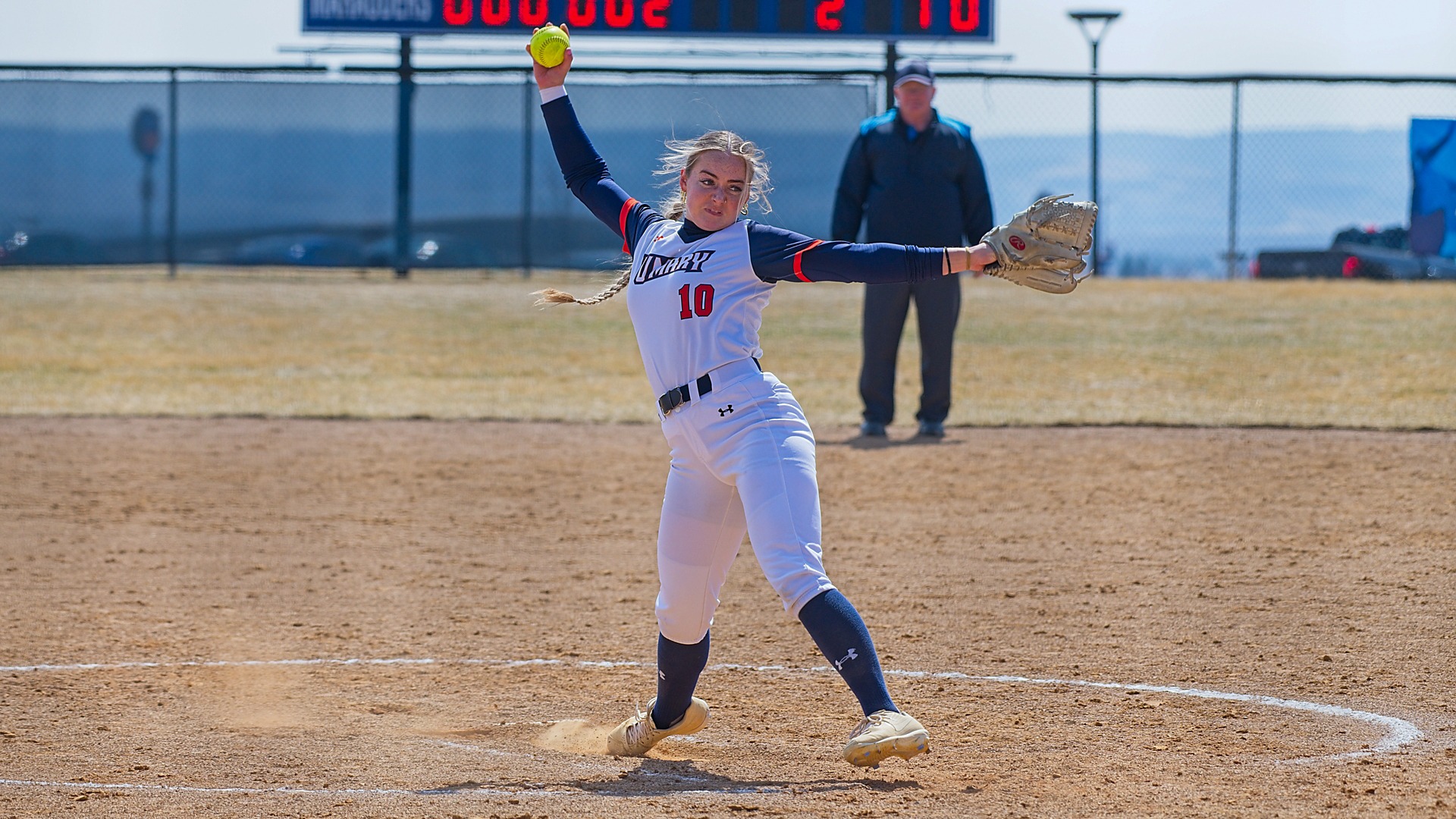 Arria Johnson pitching against Crookston