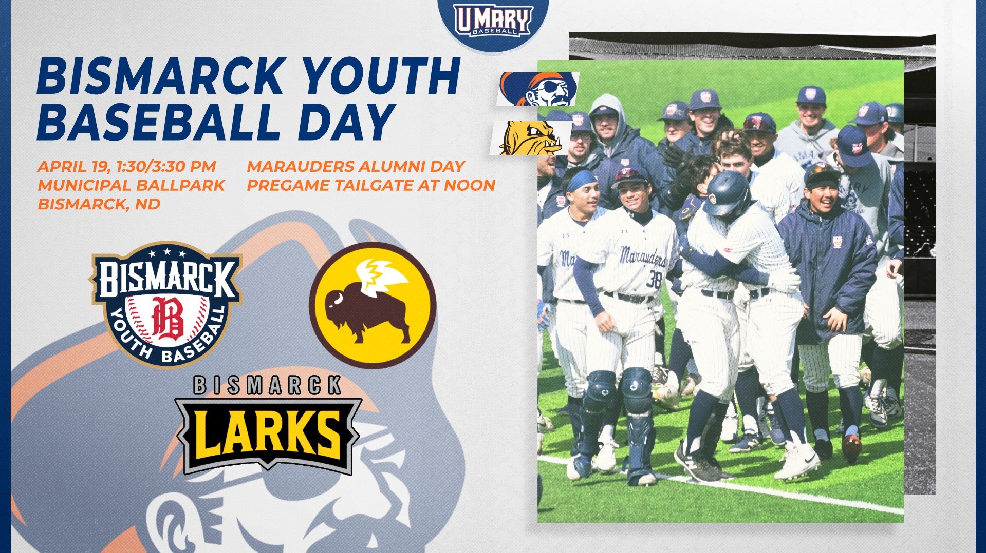 Bismarck You Baseball Day BYB BWW Larks graphic 2026 