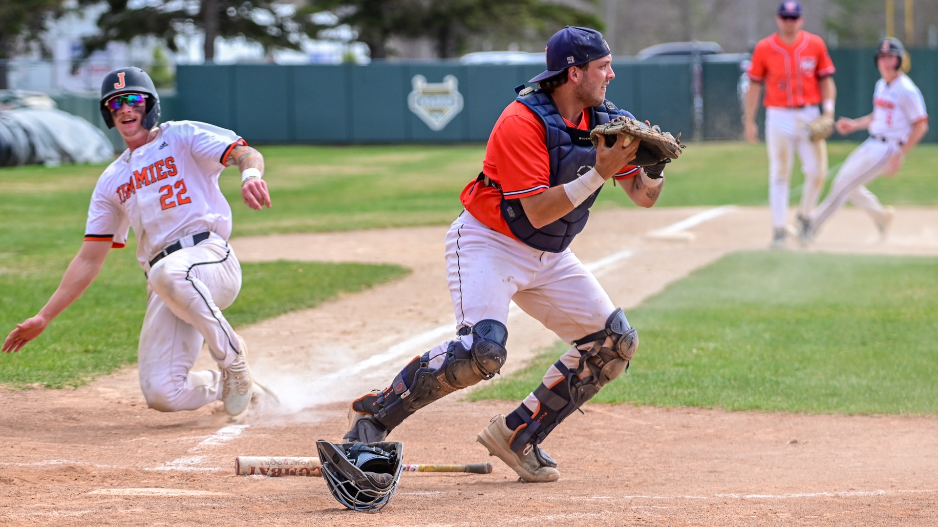 Cru Walker looks to throw to first