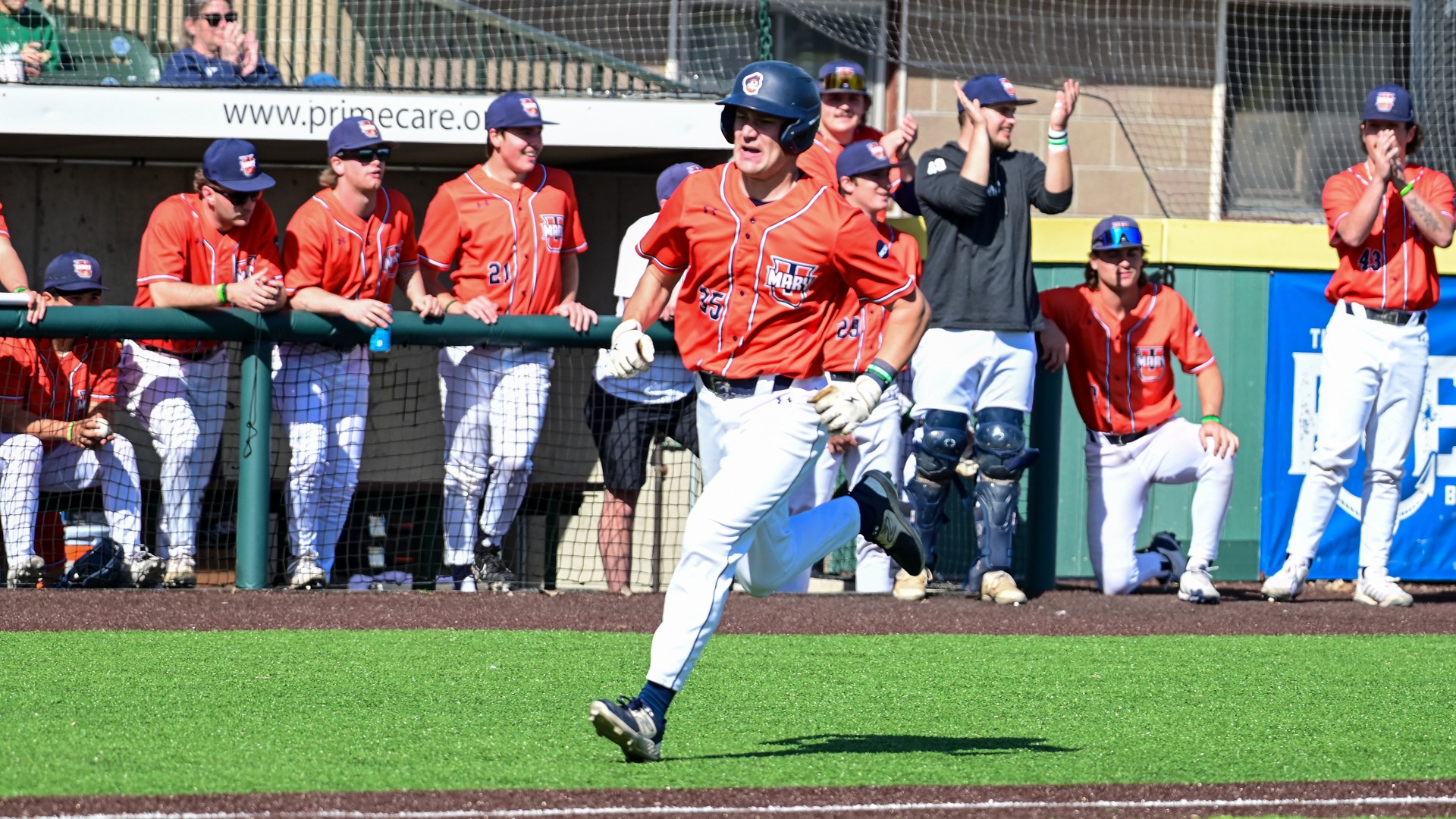 Marcus Butts scores a run