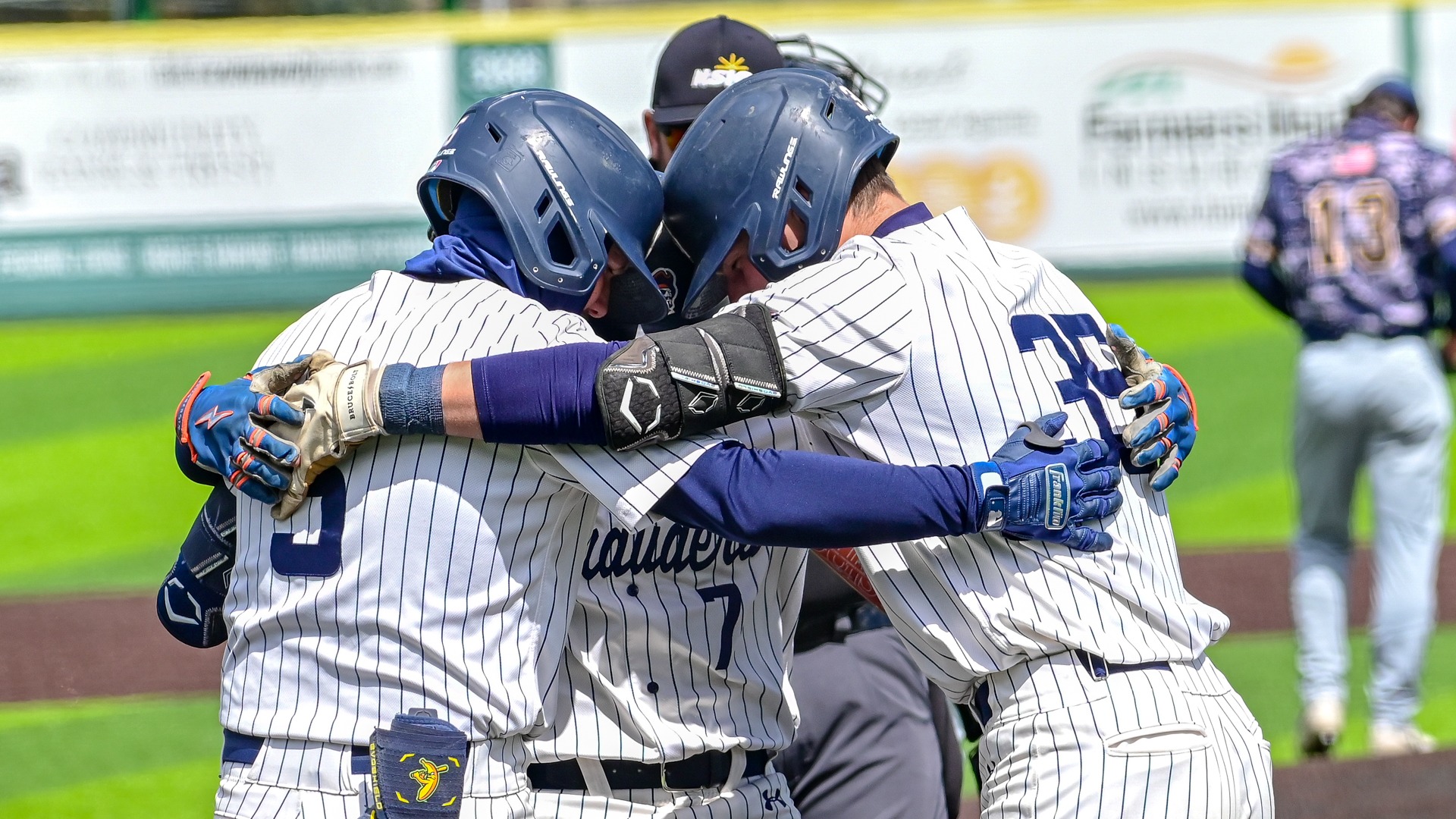 Marauders celebrate Mikey Ramirez home run
