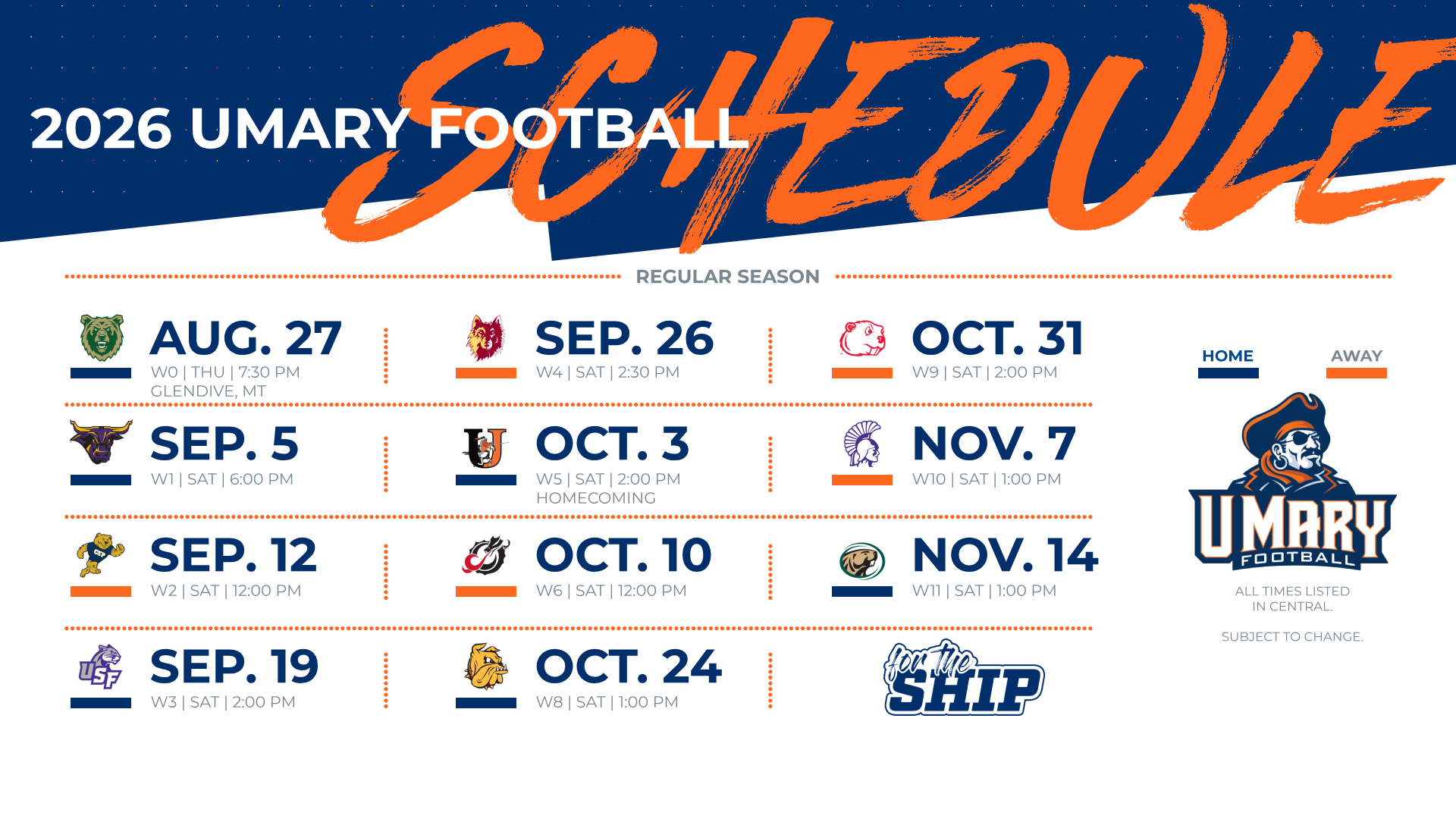 Schedule Football 2