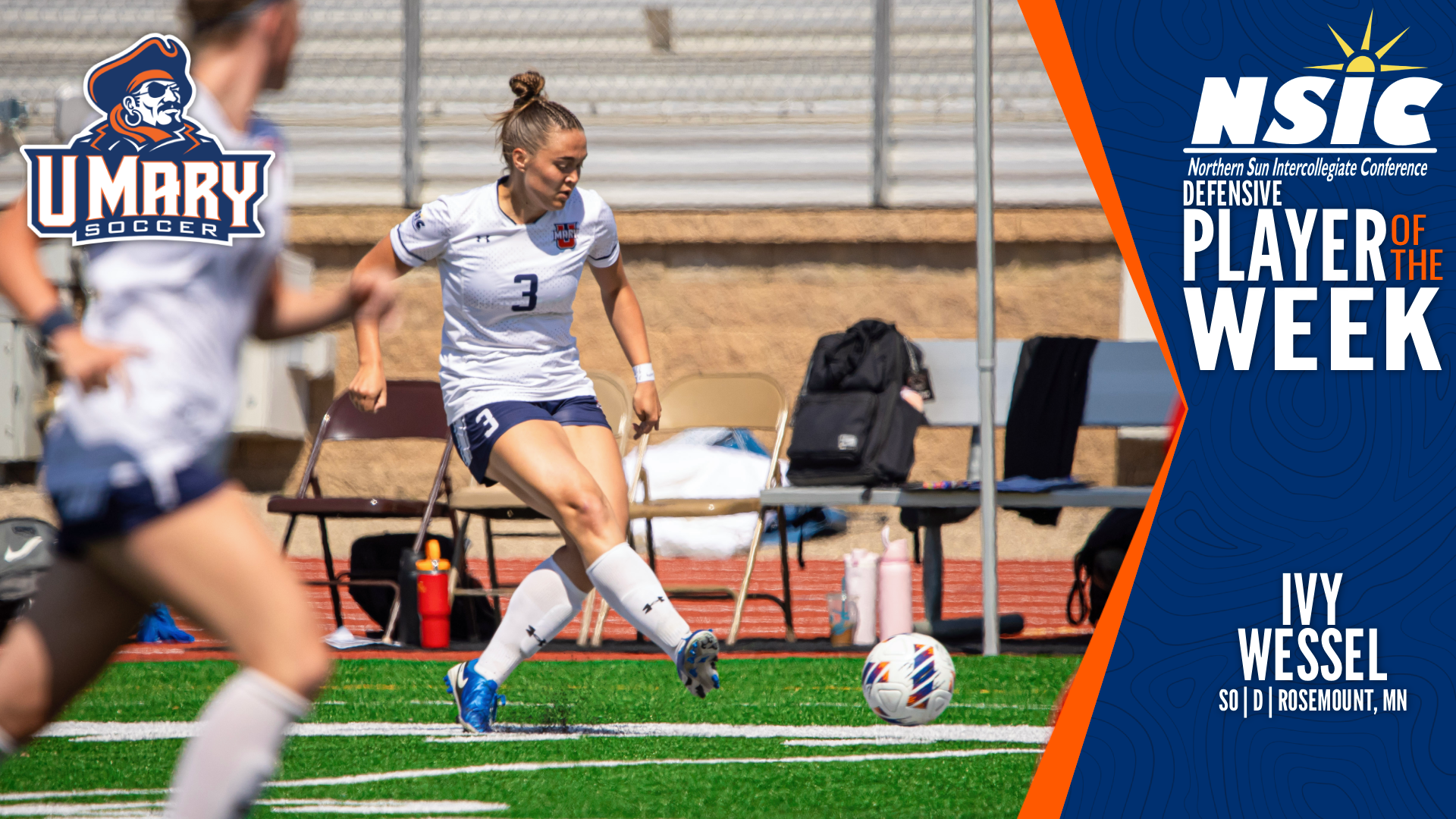 Ivy Wessel NSIC Defender of the Week graphic