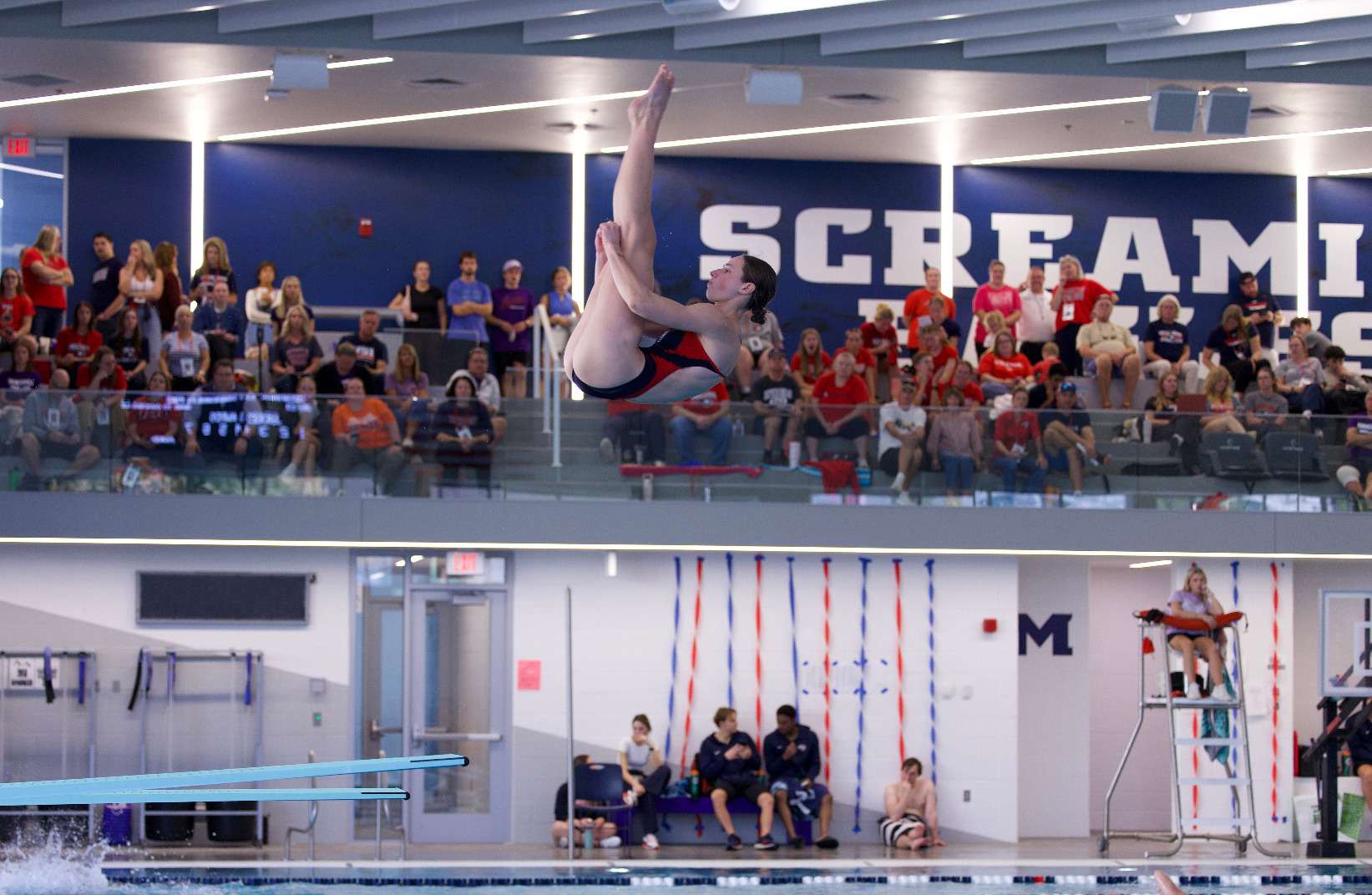 Gabbie Meier diving vs Evansville