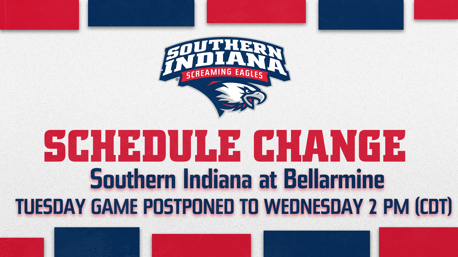 USI Baseball postpones game at Bellarmine graphic