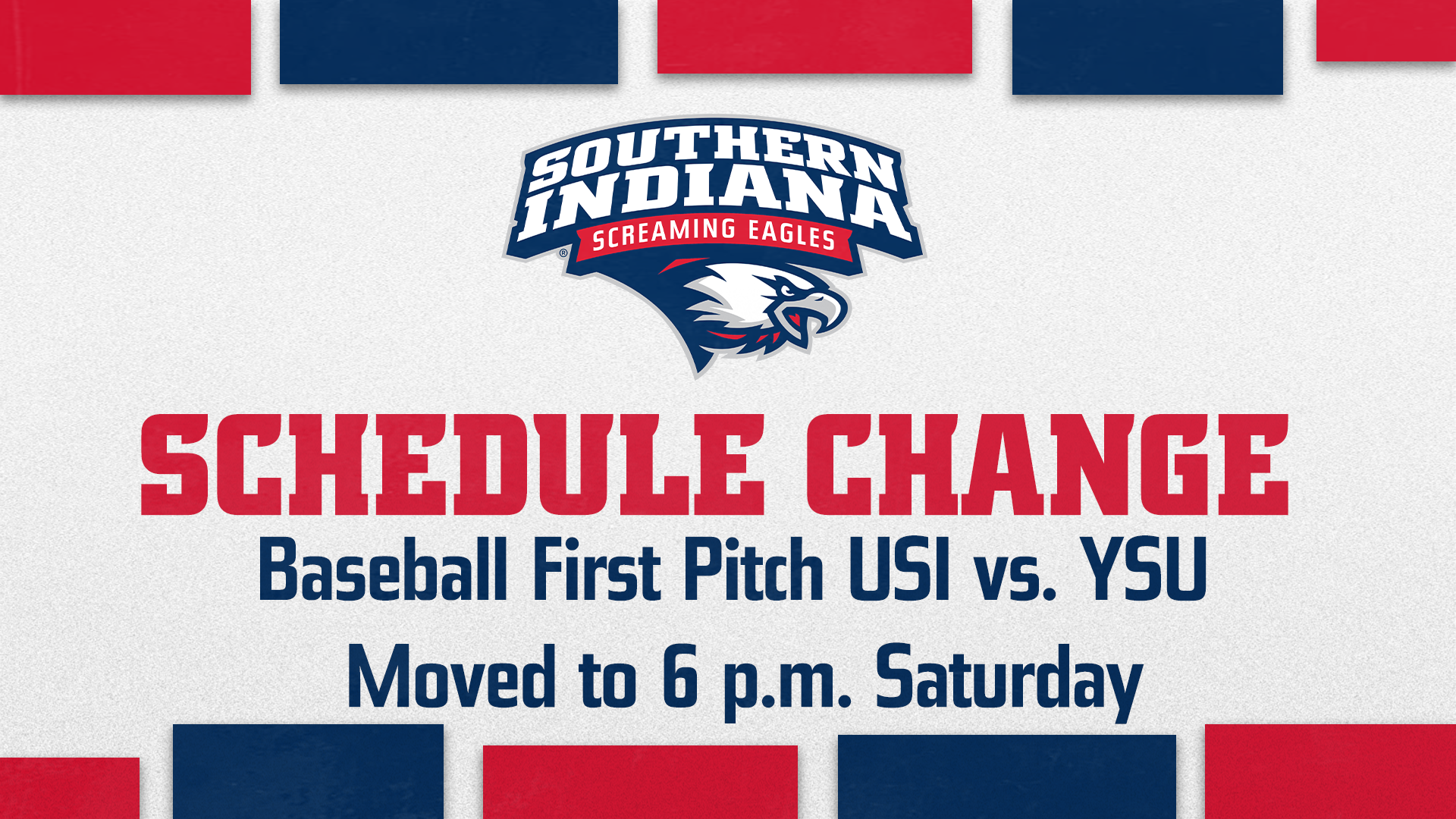 Baseball postpones Saturday game graphic