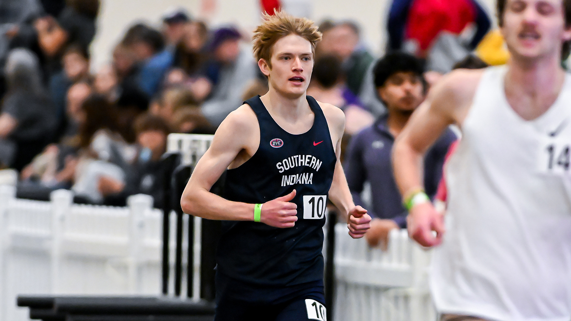 Tyler Zimmerman runs the 5,000 meters at the Music City Challenge February 13, 2026, in Nashville, Tennessee.
