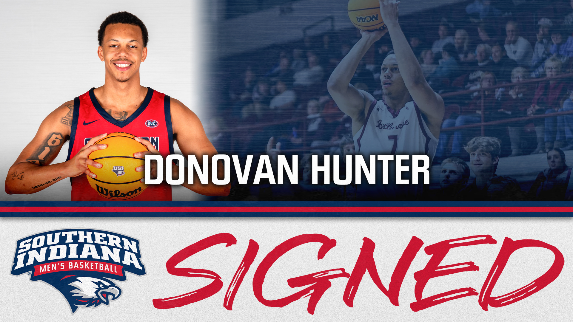 Donovan Hunter signing graphic