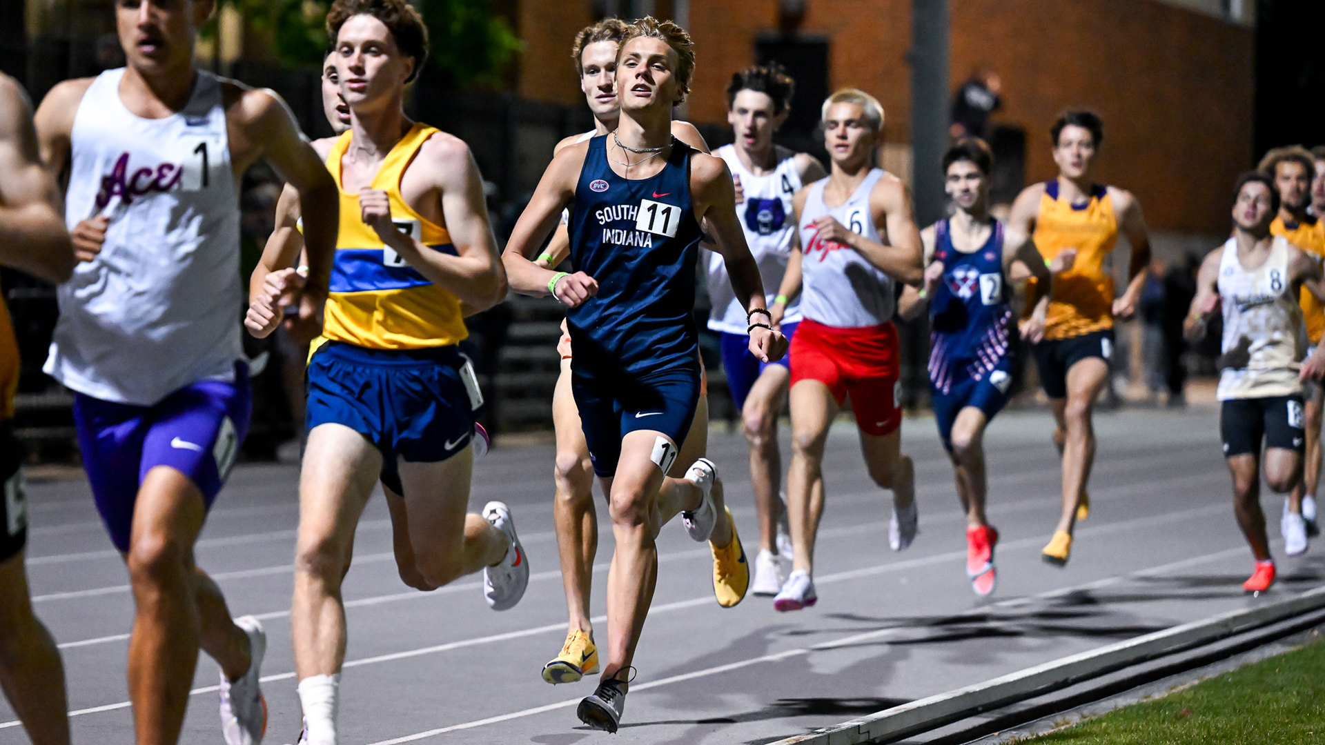 Kraedyn Young races in the 1,500 meters at the Music City Challenge May 1, 2026, in Nashville, Tennessee.