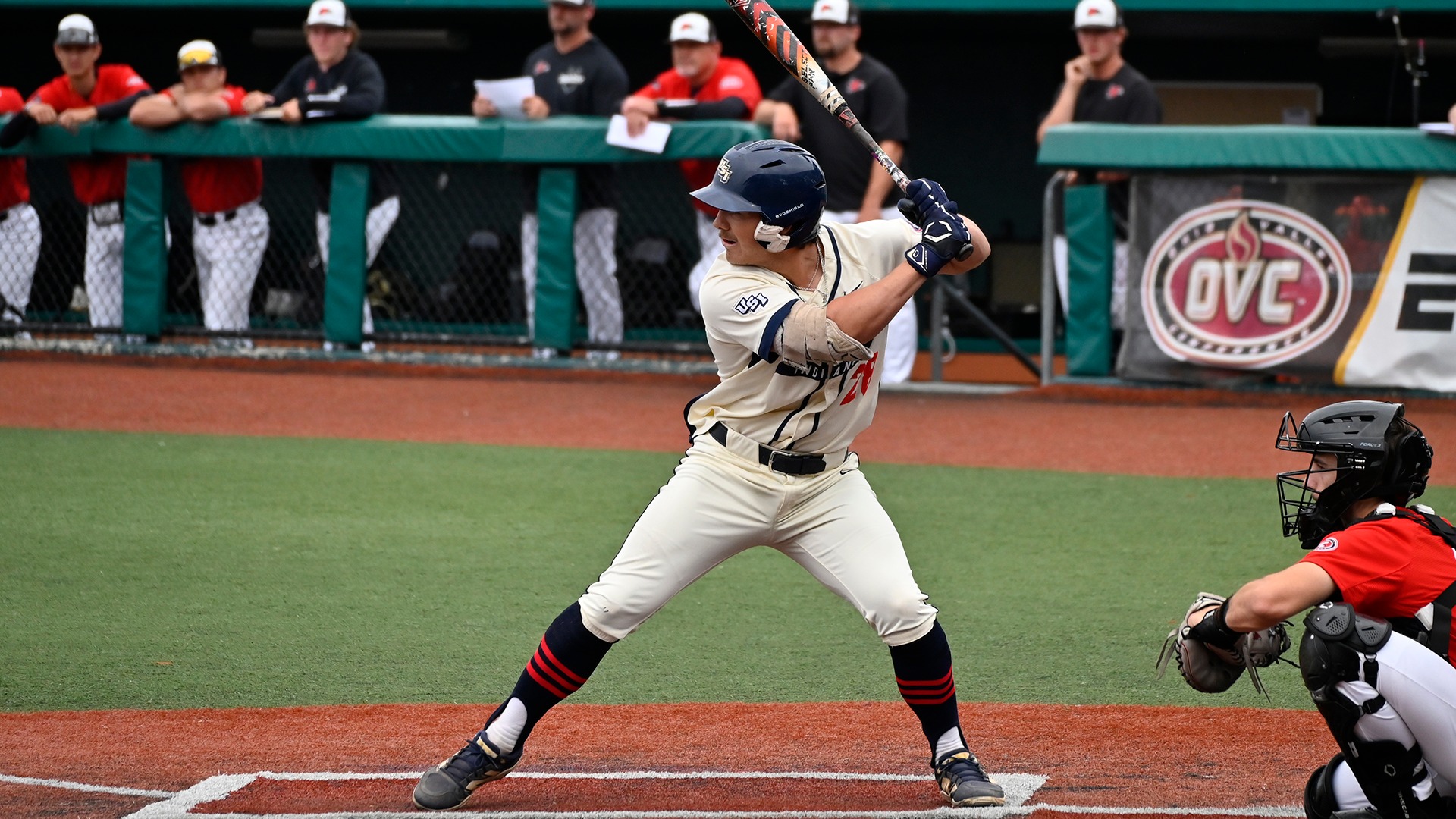 BB-Parker Martin at the plate vs. SEMO in the OVC Baseball Championship 