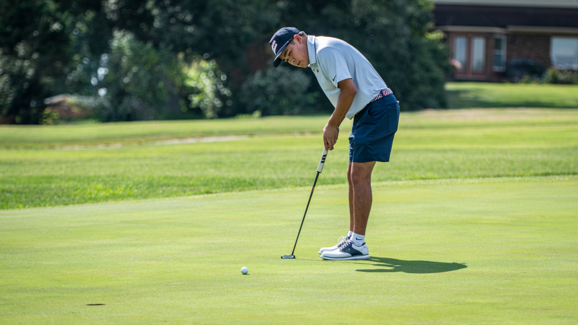 USI Men's Golf Ingtawan Wangrungwichaisri putting during practice round on August 27, 2026.