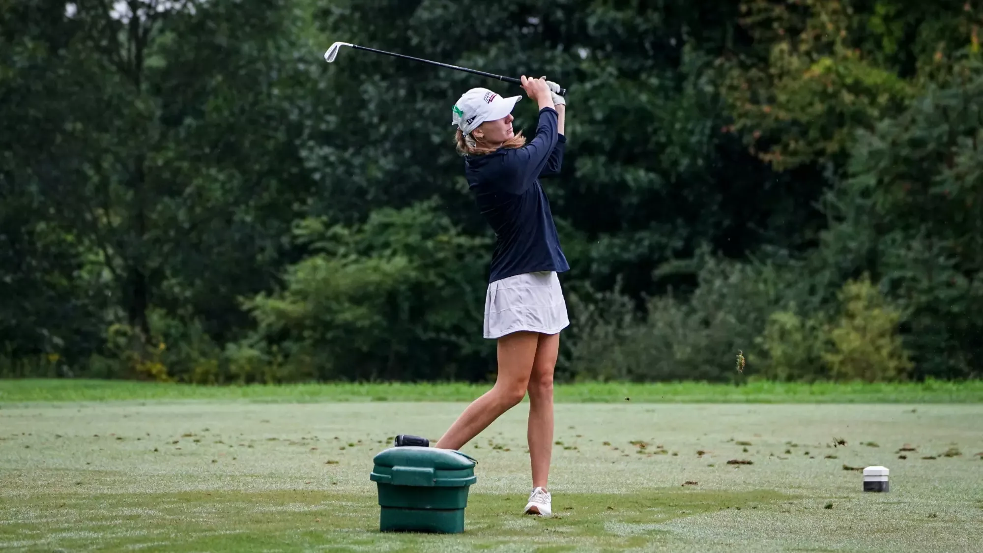 USI Women's Golf Brianna Kirsch swinging at the Midwest Match Play.