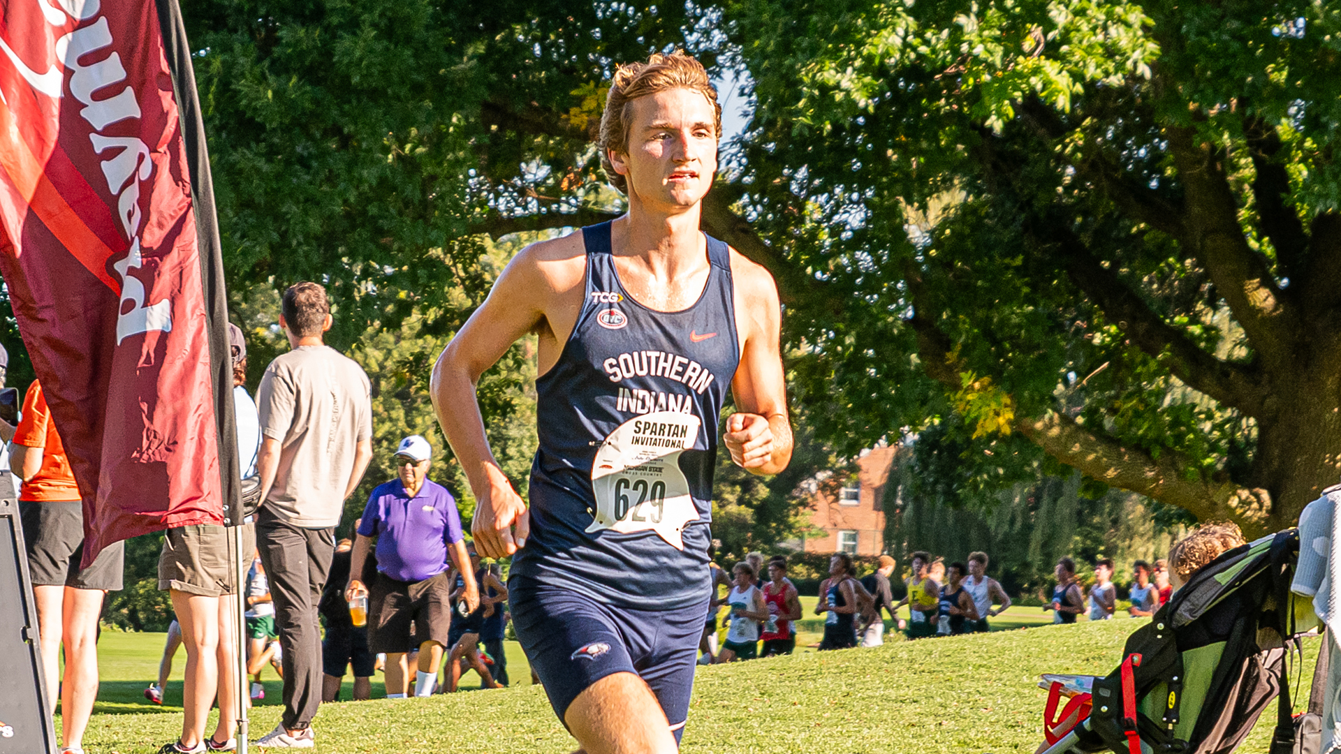 Alex Nolan runs at the 2026 MSU-Auto Owners Spartan Invitational September 11 in East Lansing, Michigan.
