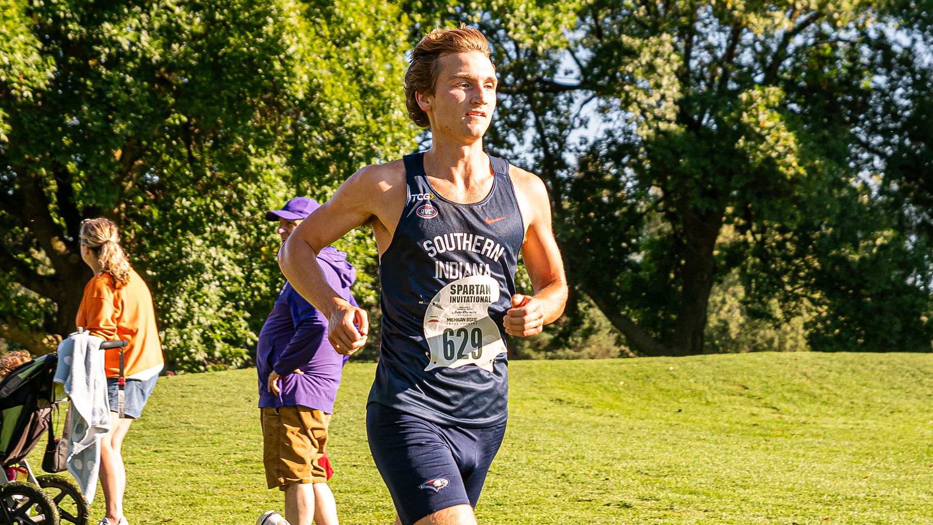 Alex Nolan runs at the 2026 MSU-Auto Owners Spartan Invitational September 11 in East Lansing, Michigan.