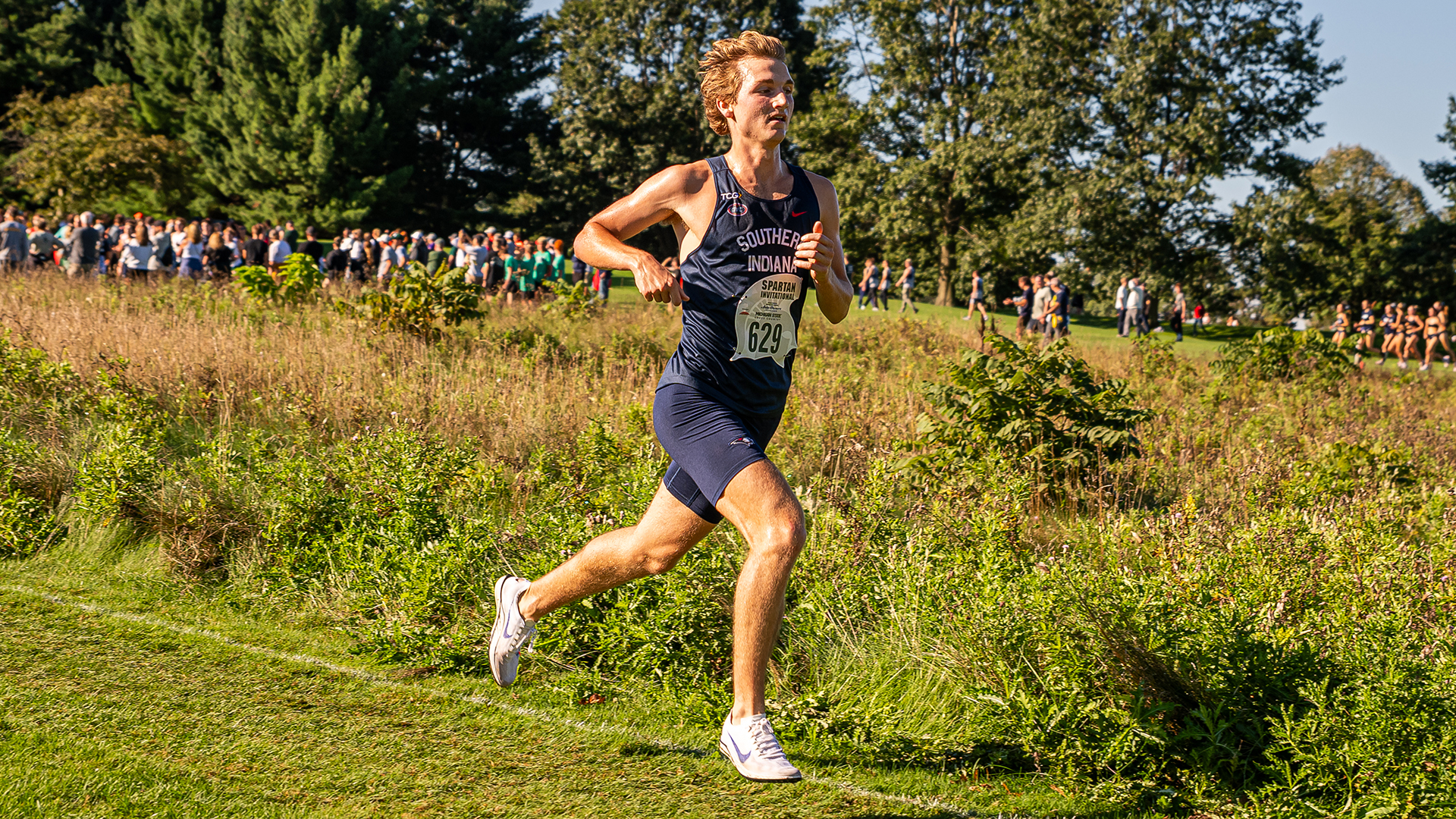 Alex Nolan runs at the 2026 MSU-Auto Owners Spartan Invitational September 11 in East Lansing, Michigan.
