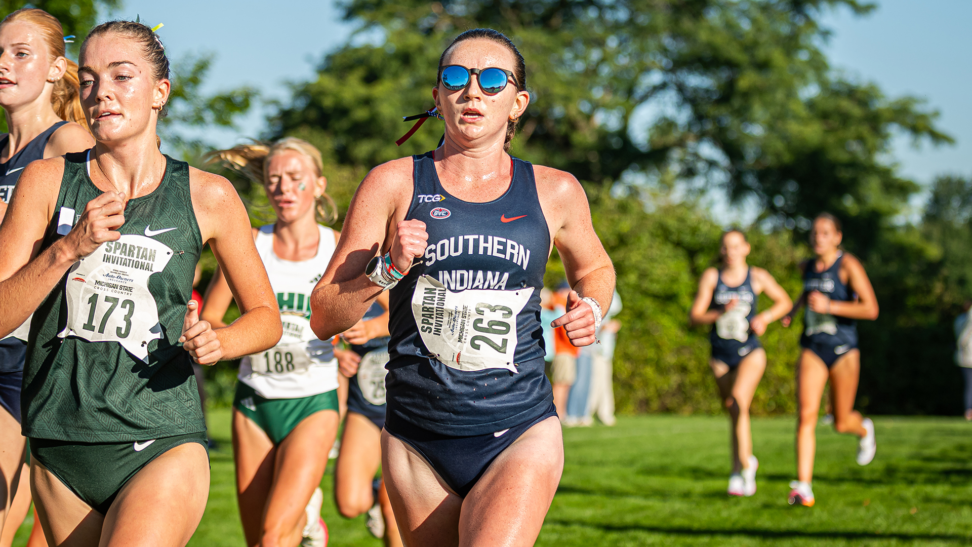 Sierra Parks runs at the 2026 MSU-Auto Owners Spartan Invitational September 11 in East Lansing, Michigan.
