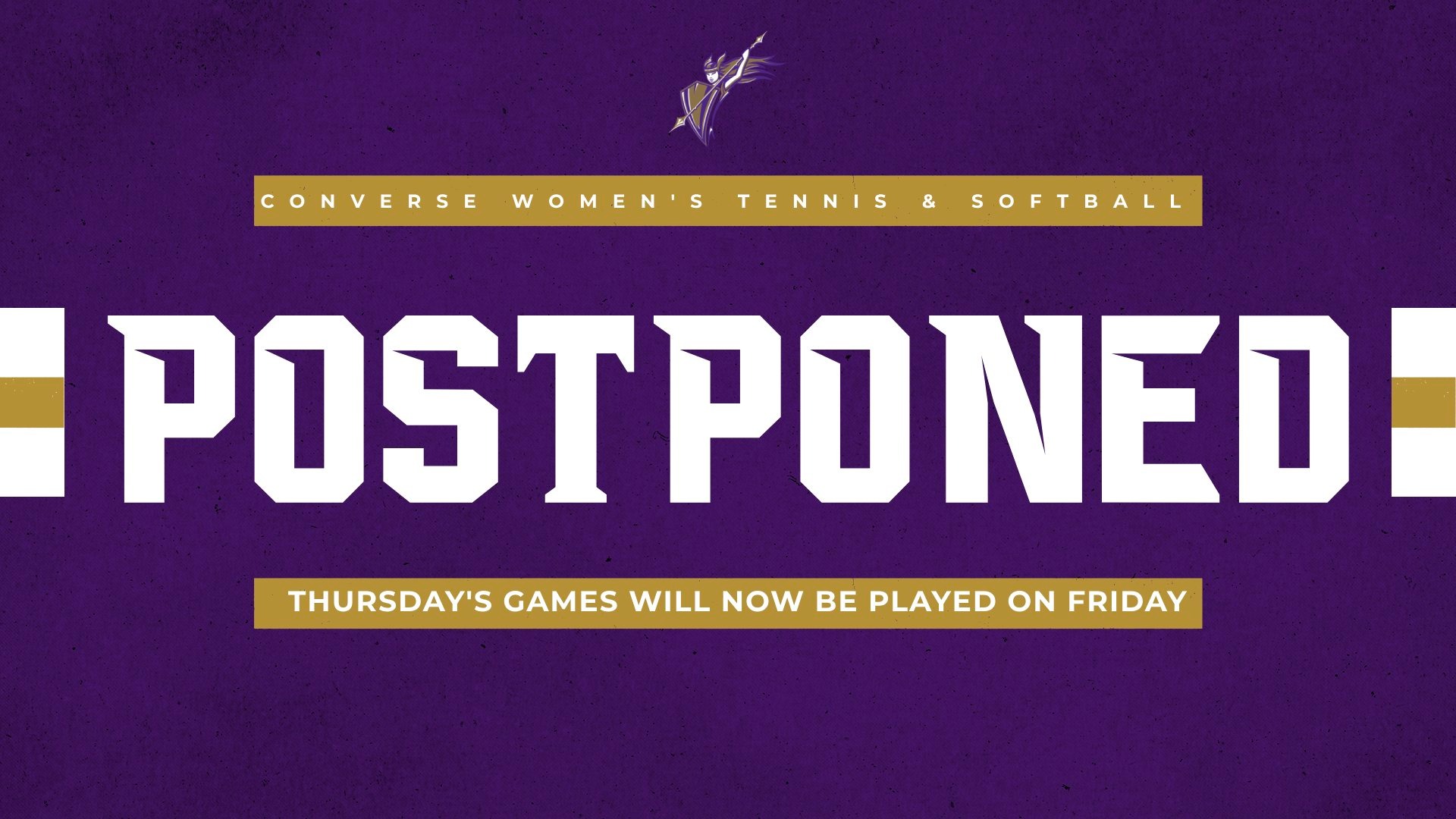 Women's Tennis and Softball postponed to friday