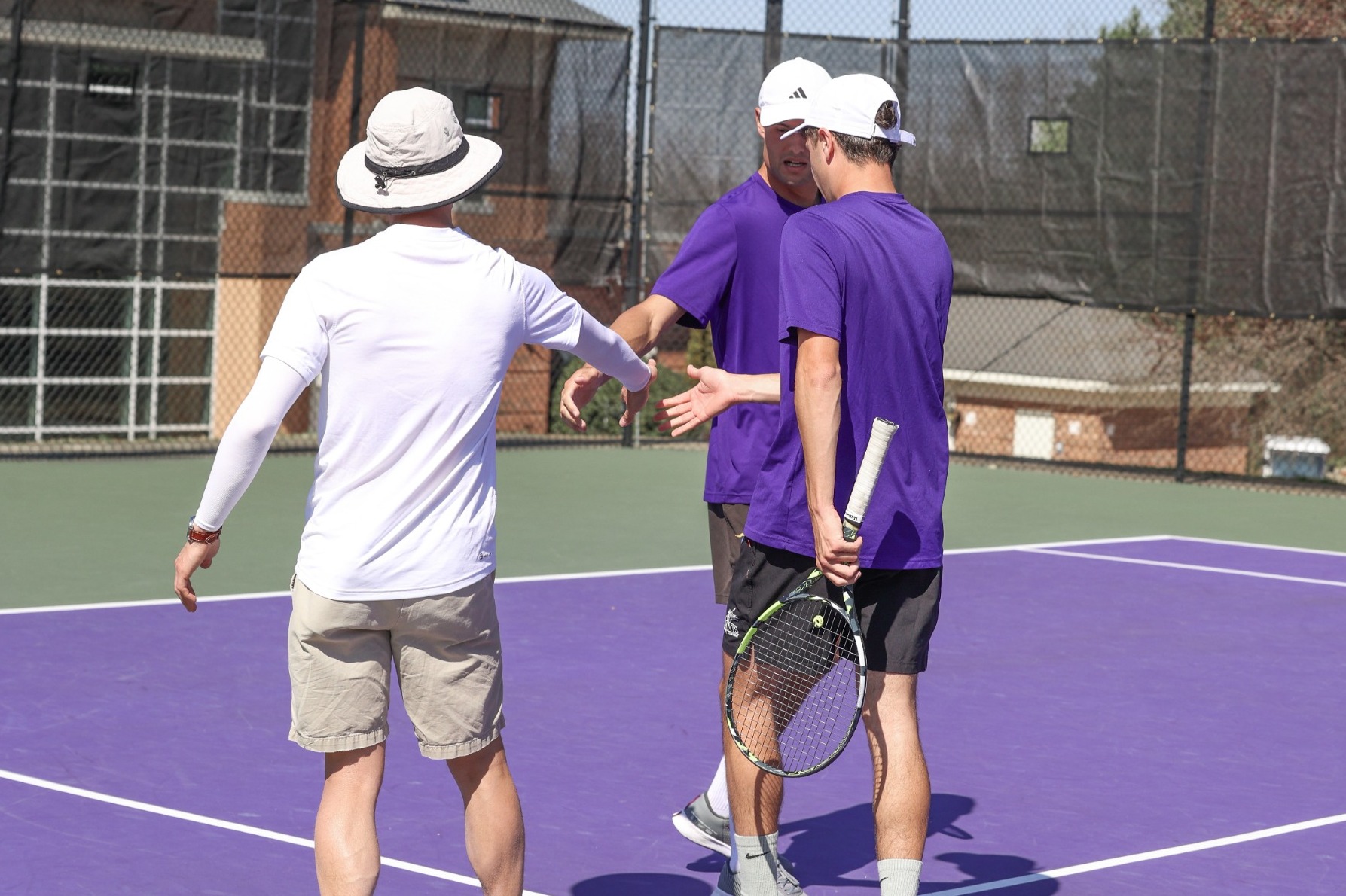James high fives leo and marty