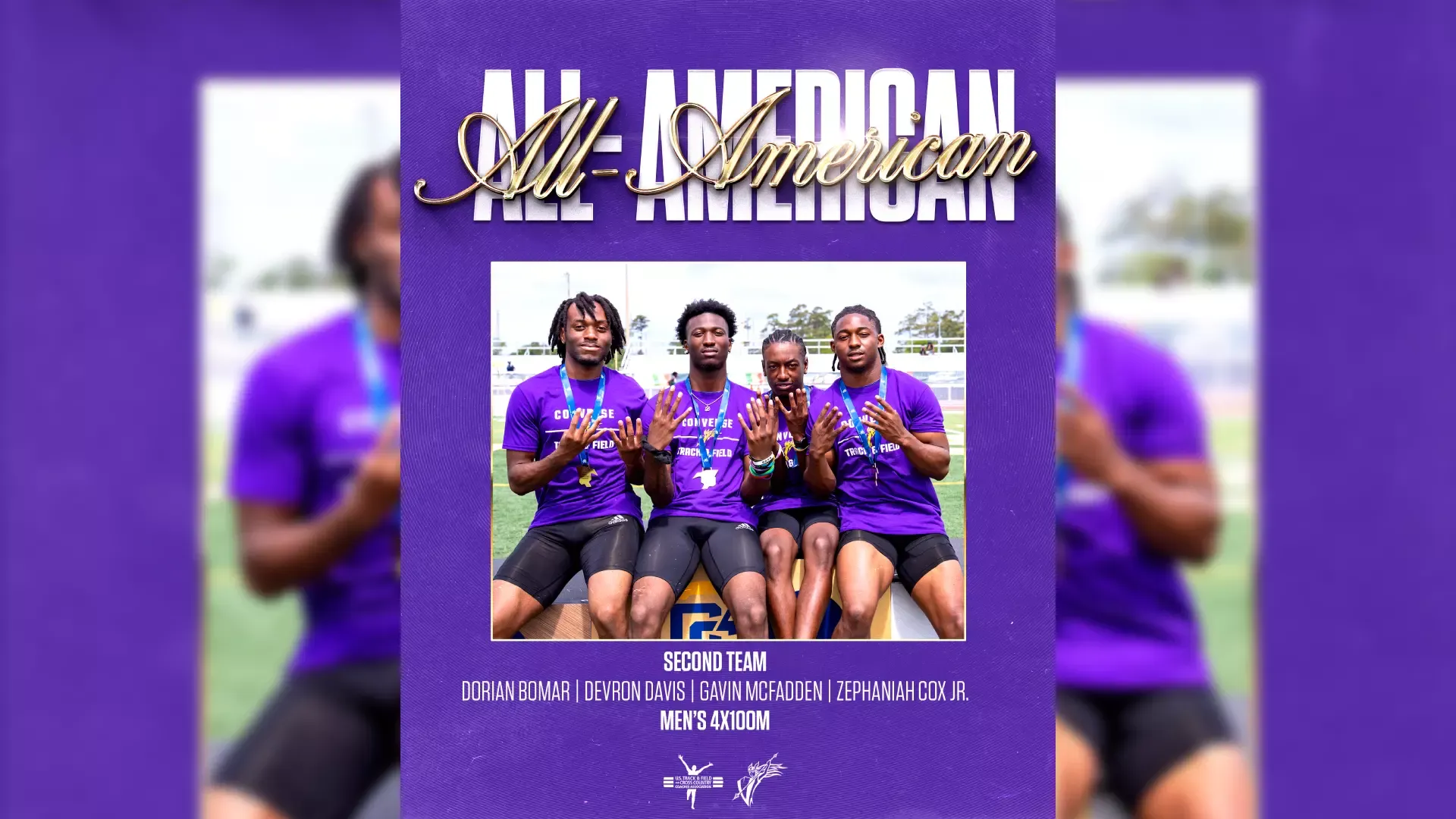 Men's 4x100 second team all american