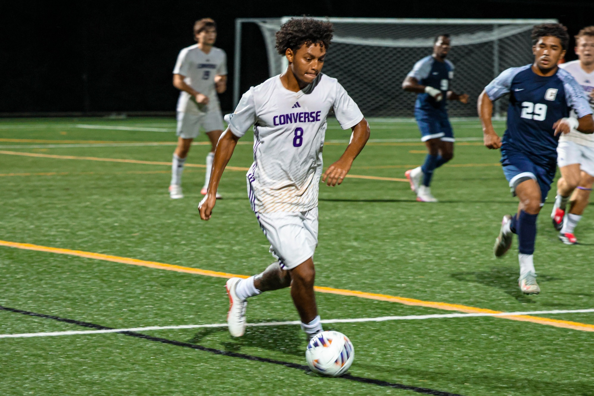 Amro Shibeika dribbles the ball