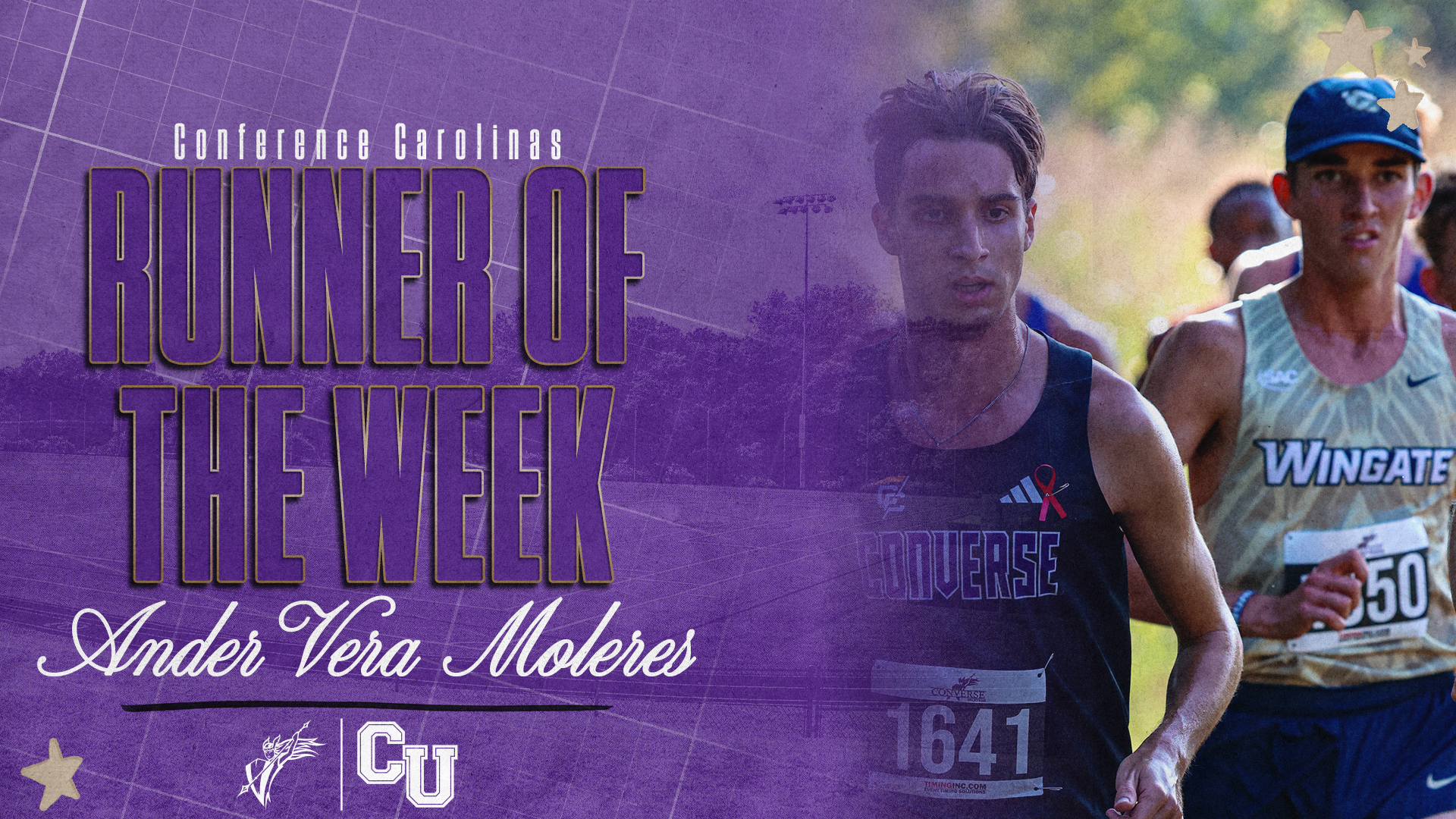 Ander Vera Moleres earns his second Conference Carolinas Runner of the Week honor of the 2026 season