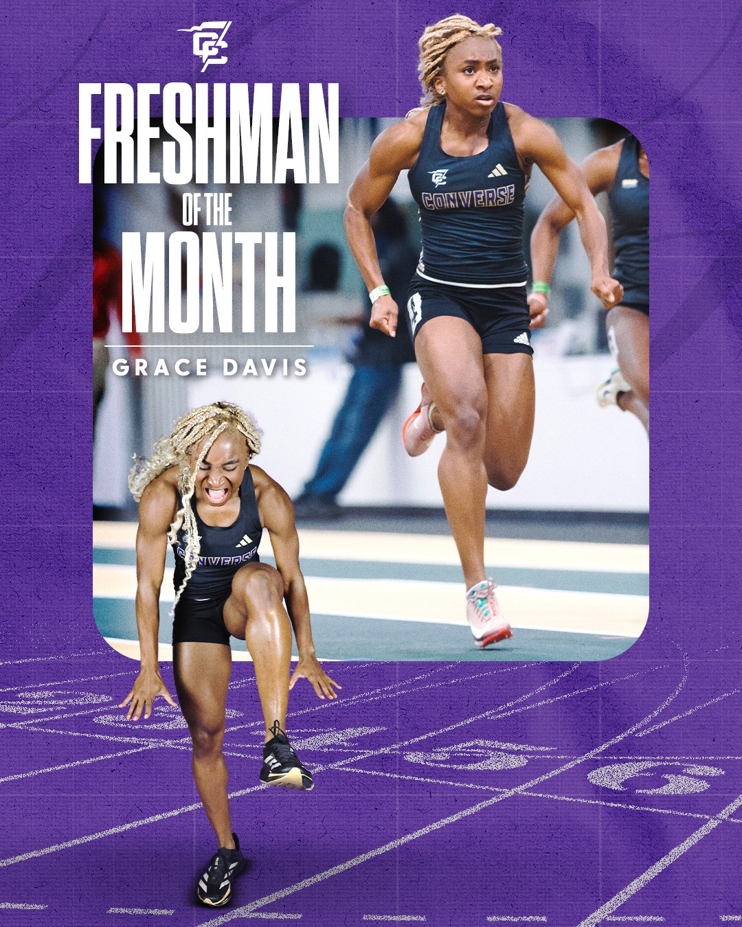 Grace Davis the Conference Carolinas Freshman of the Month
