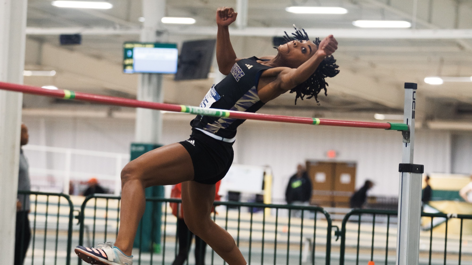 Kamille Cunninghman high jumps