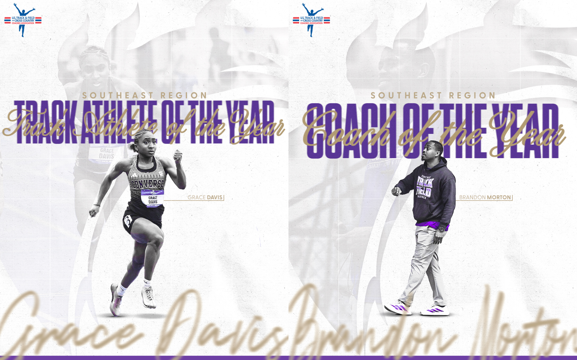 Grace Davis and Brandon Morton were recognized for their accomplishes during indoor track season