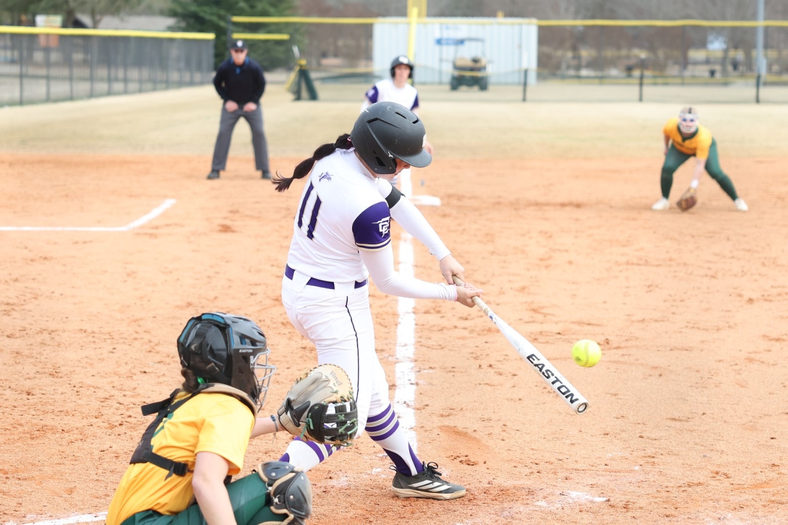 Tyler Karabach connects with the ball at Tyger River Stadium