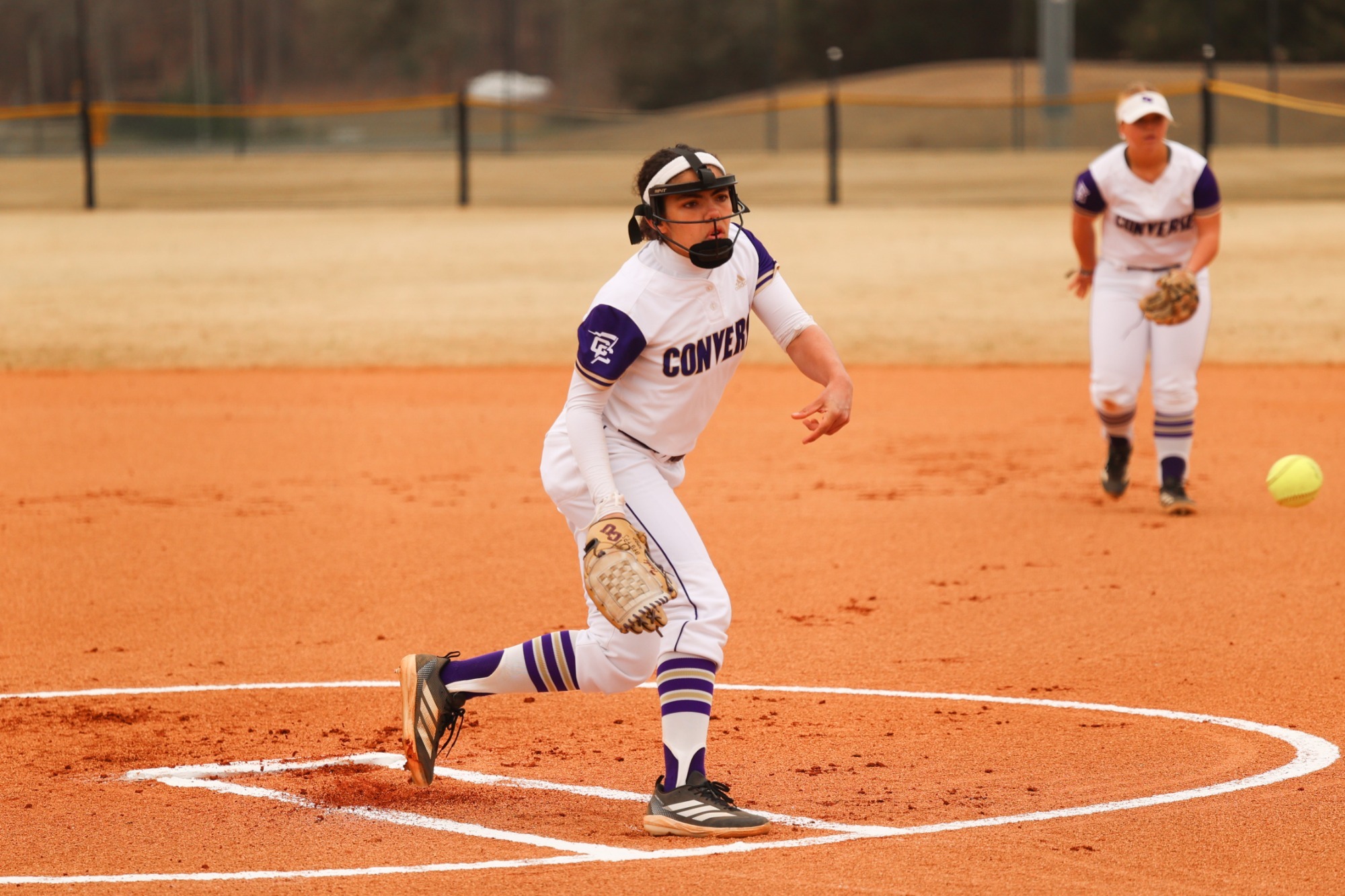 Tashi Fife pitches at Tyger River Stadium
