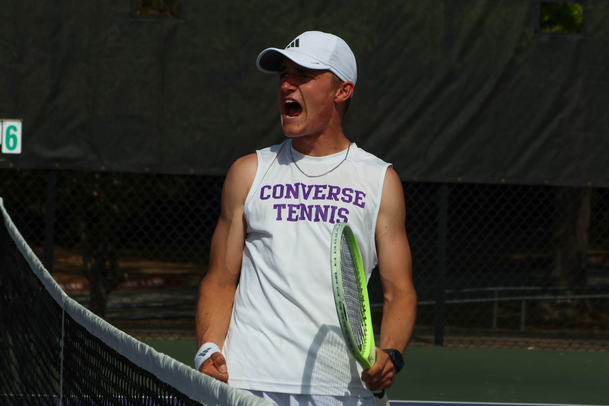 James Hardy celebrates a victory on-court