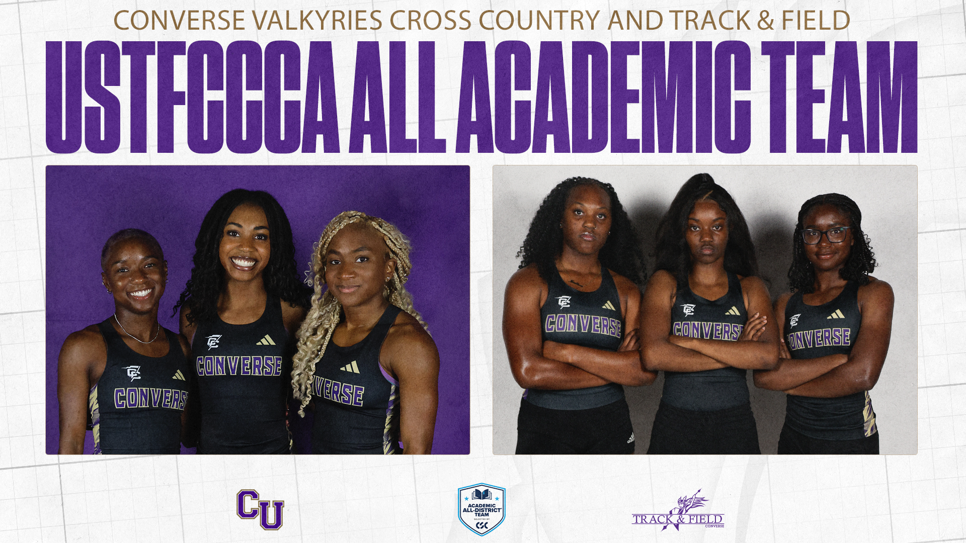 WTRACK USTFCCCA All-Academic Team Graphic
