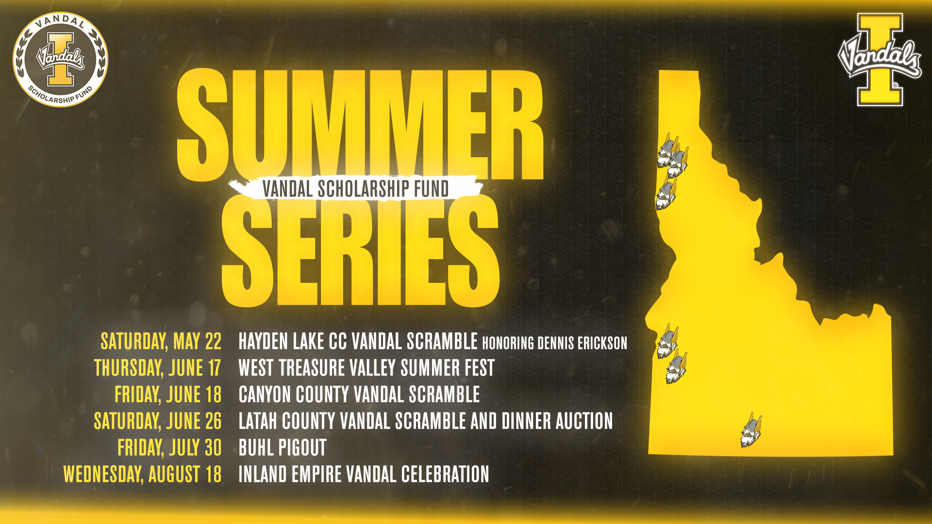 Graphic - list of summer VSF events