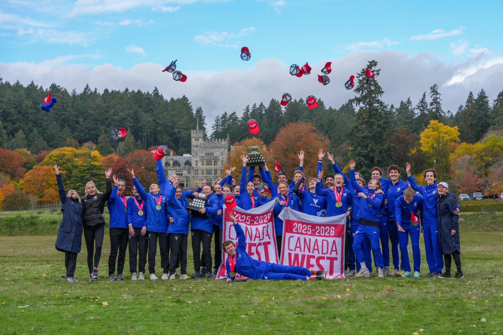 Vikes Cross Country 2025 Canada West Champion Banner Photo