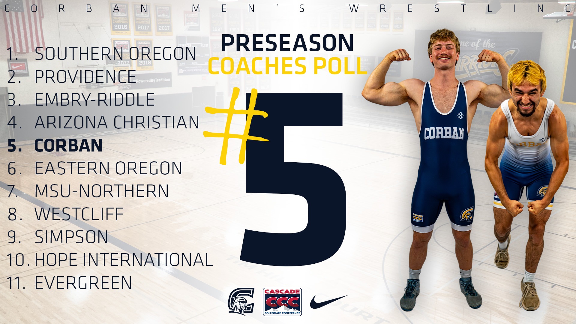 2026 CCC MWR Preseason Poll (10.16.26)
