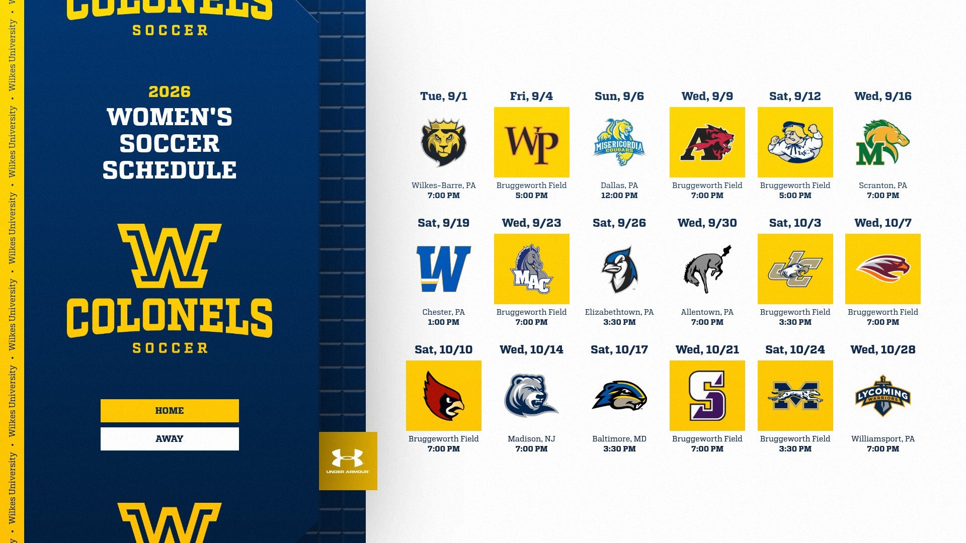 WSOC 2026 Schedule