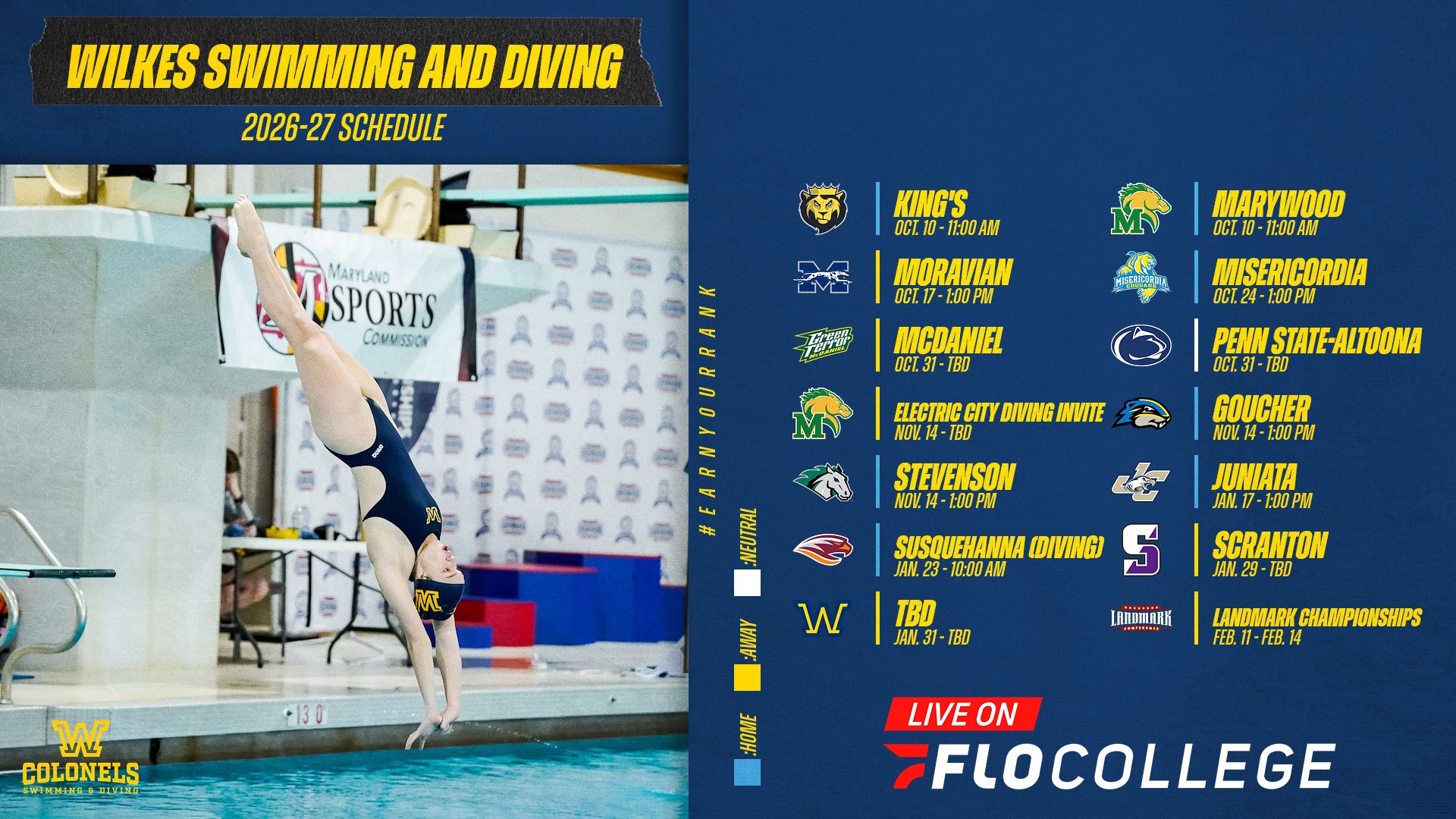 Swim and Dive Schedule