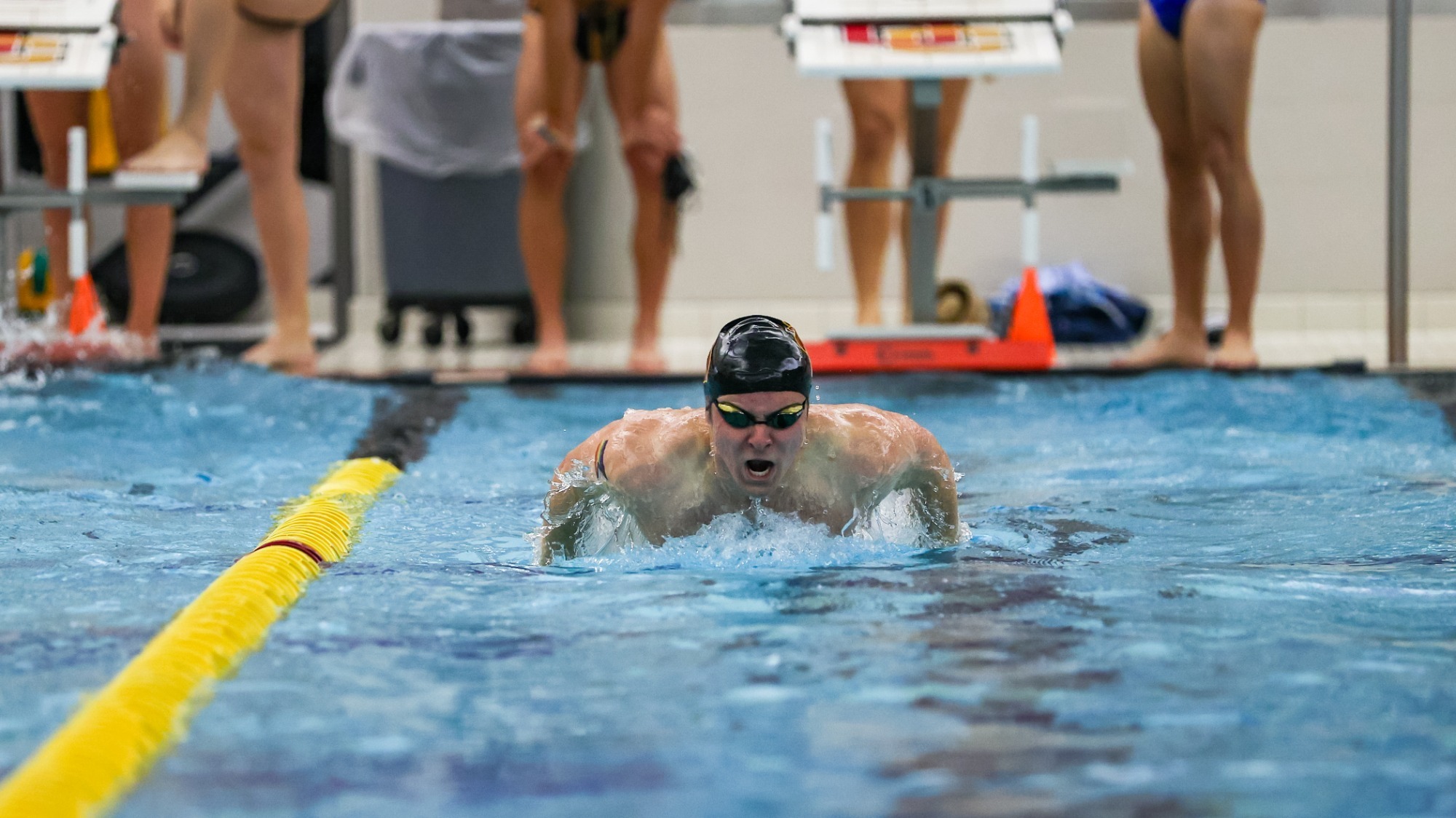 Erik Fendorf coming up for air in the butterfly event