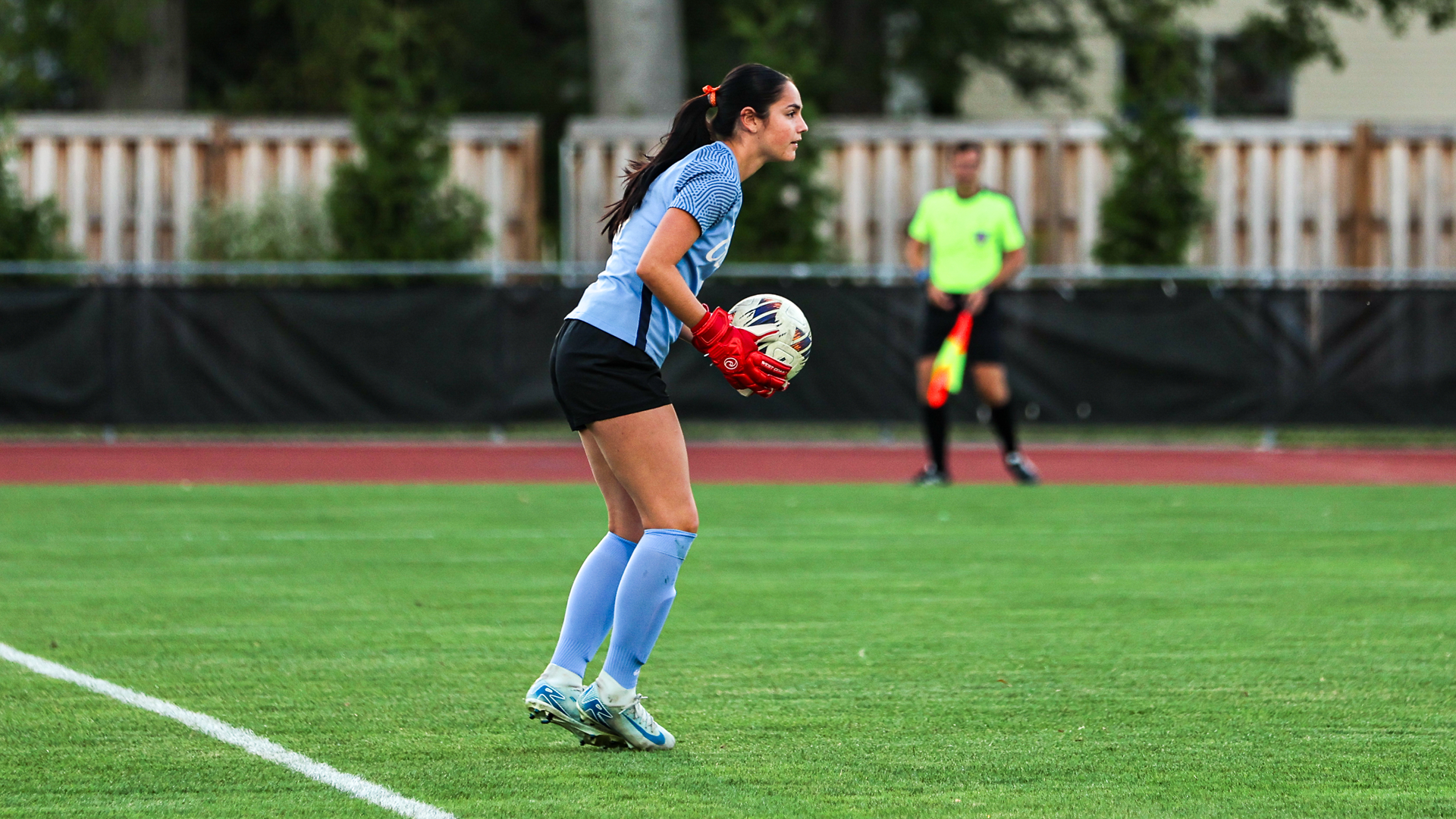 Roam Redington holding the ball