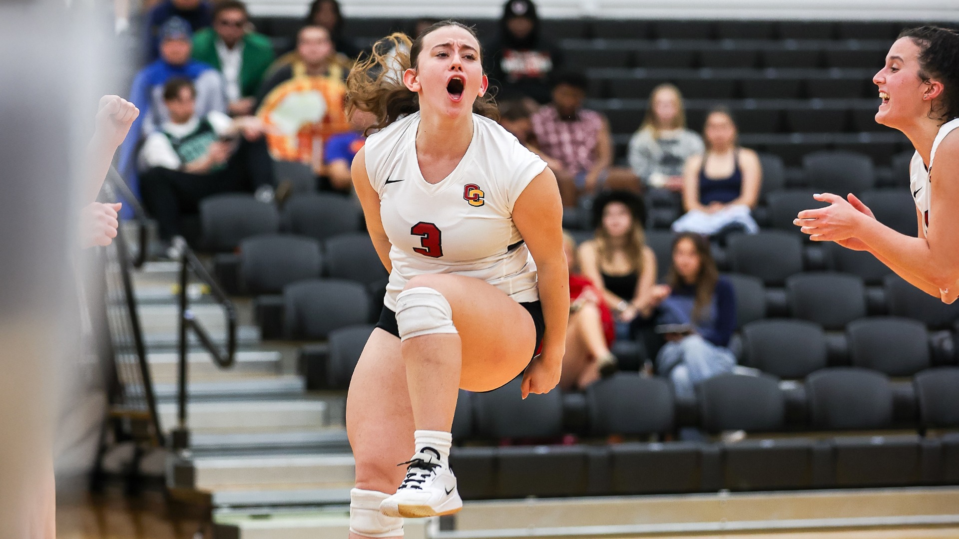 Jillian Jendsen celebrating a point