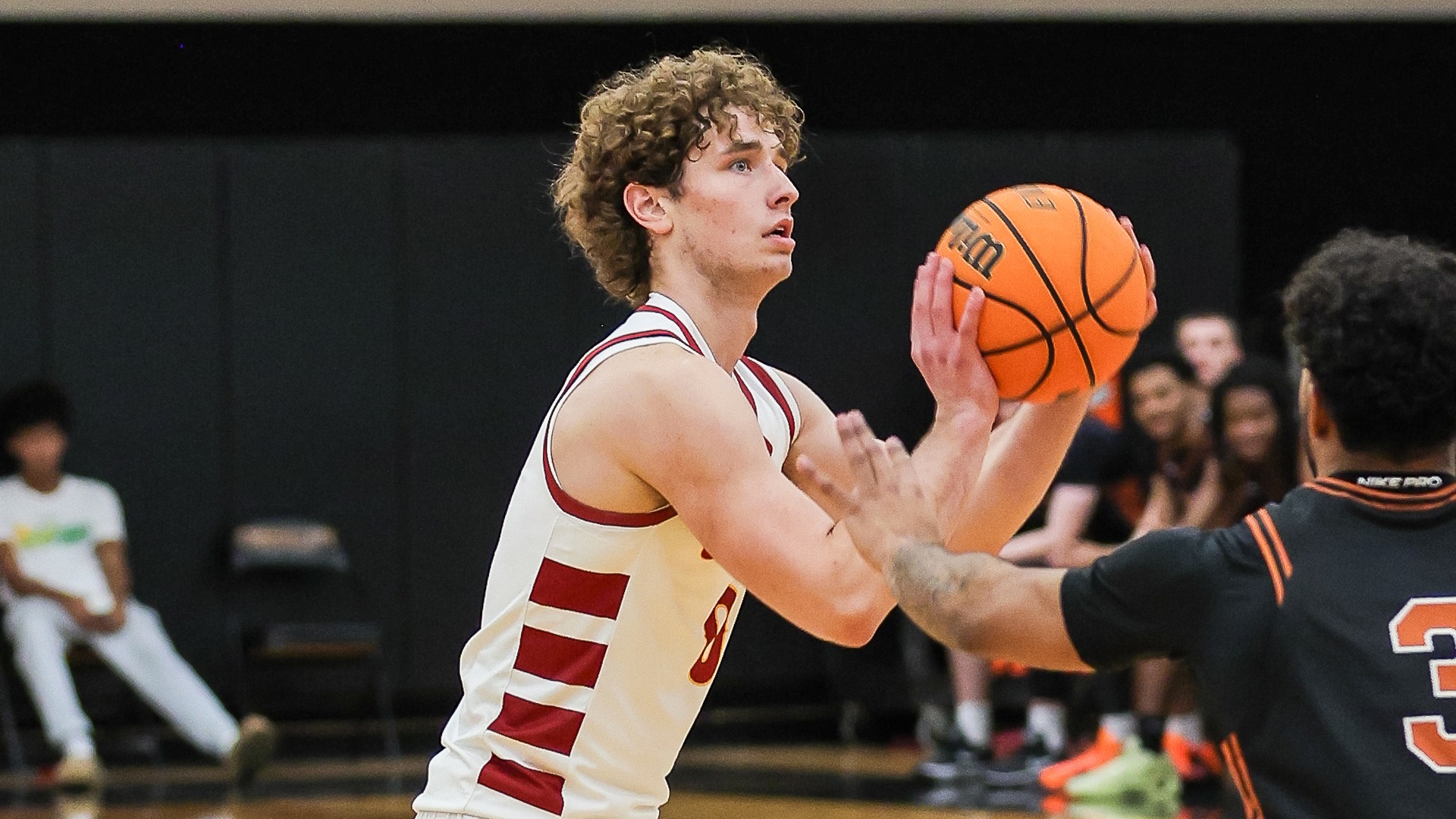 Augustus Donohue shooting the basketball