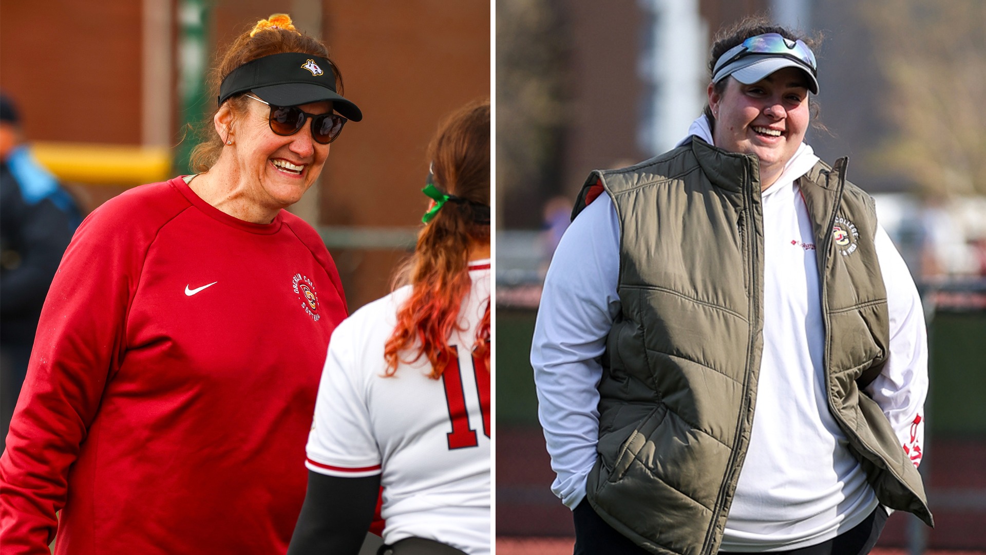 Julie Pratt smiling on left, Jillian Roberts smiling on right