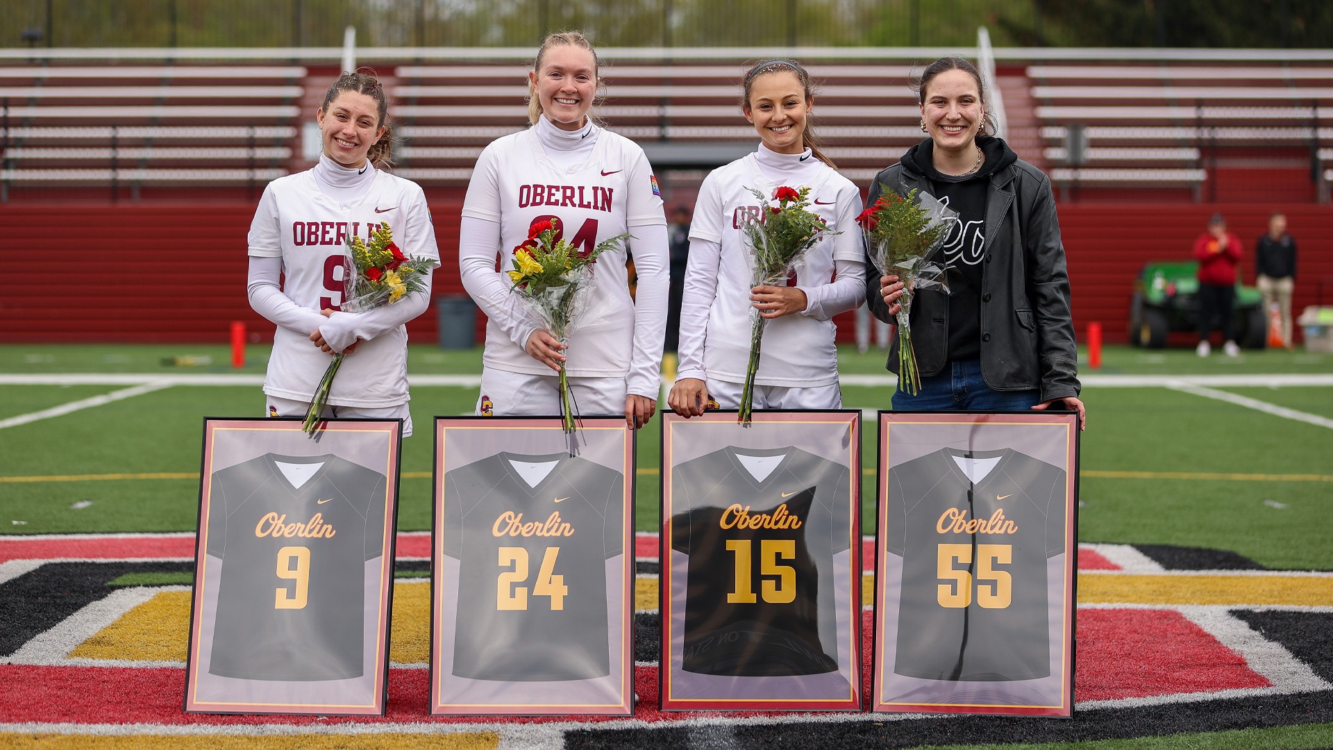 Alexis Escobedo, Lauren Mills, Izzy Sunday, and Sophia Ferrantelli smiling, standing together