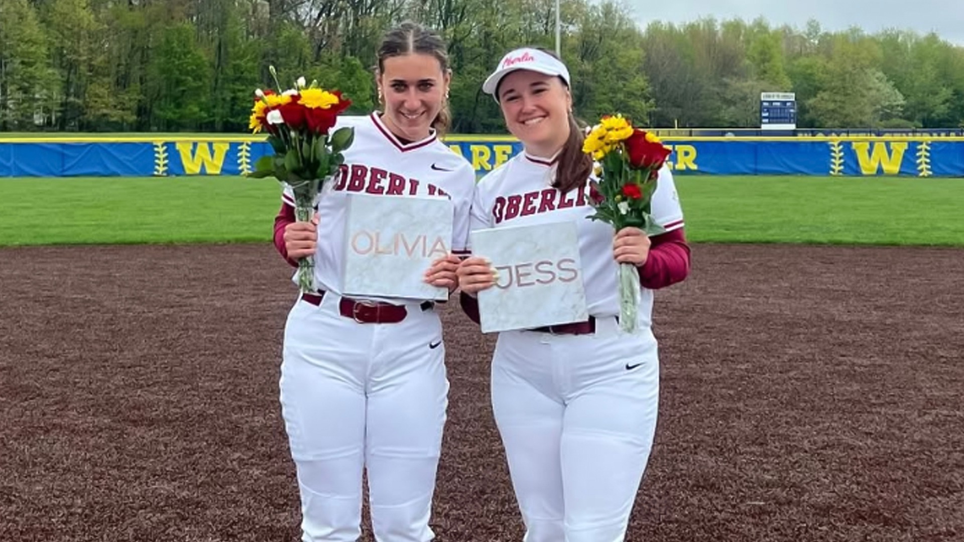 Olivia Gonzalez (left) and Jess Friedman (right) smiling standing together